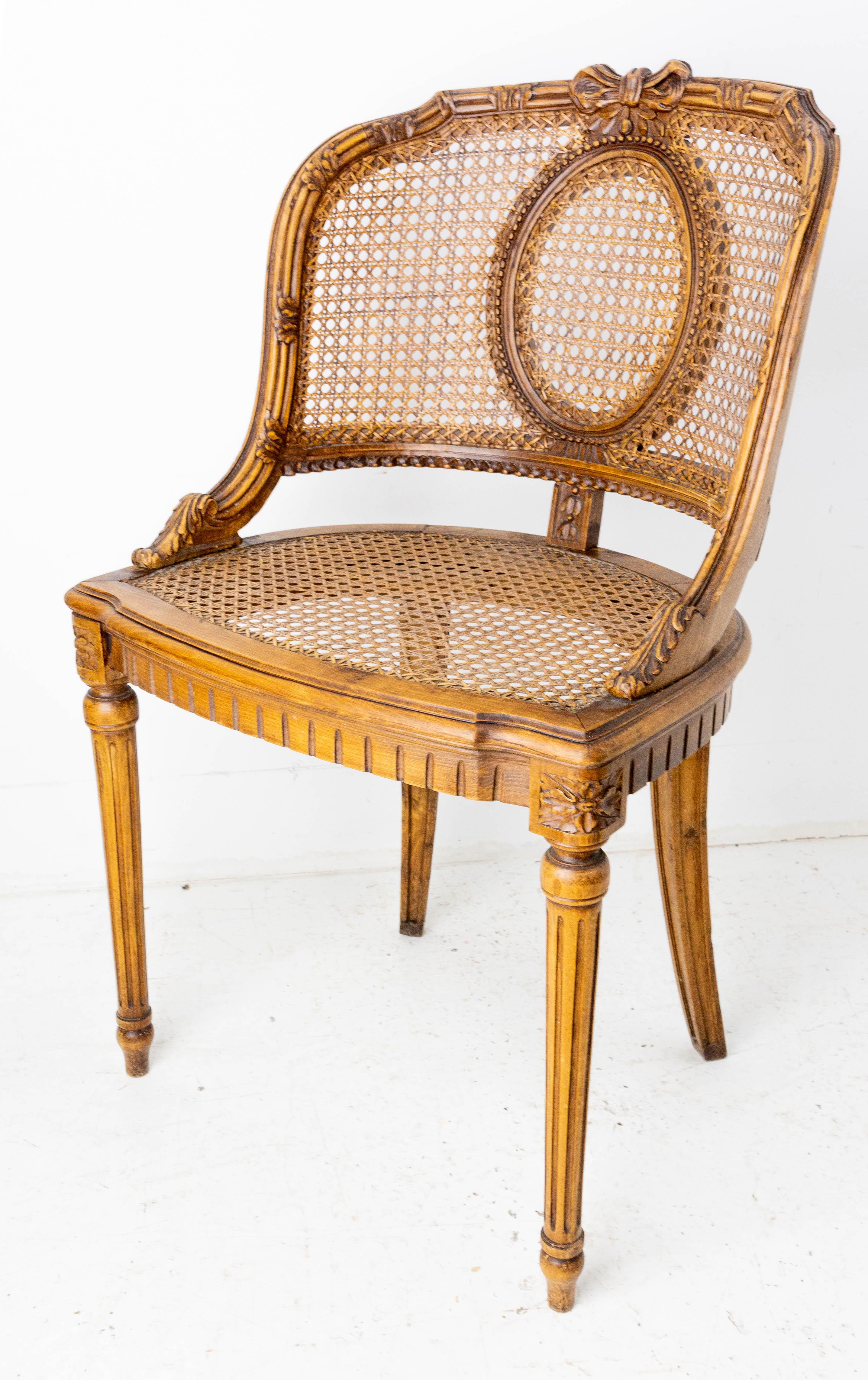 Chair Beech and Cane in the Louis XVI Style, French, circa 1900 2