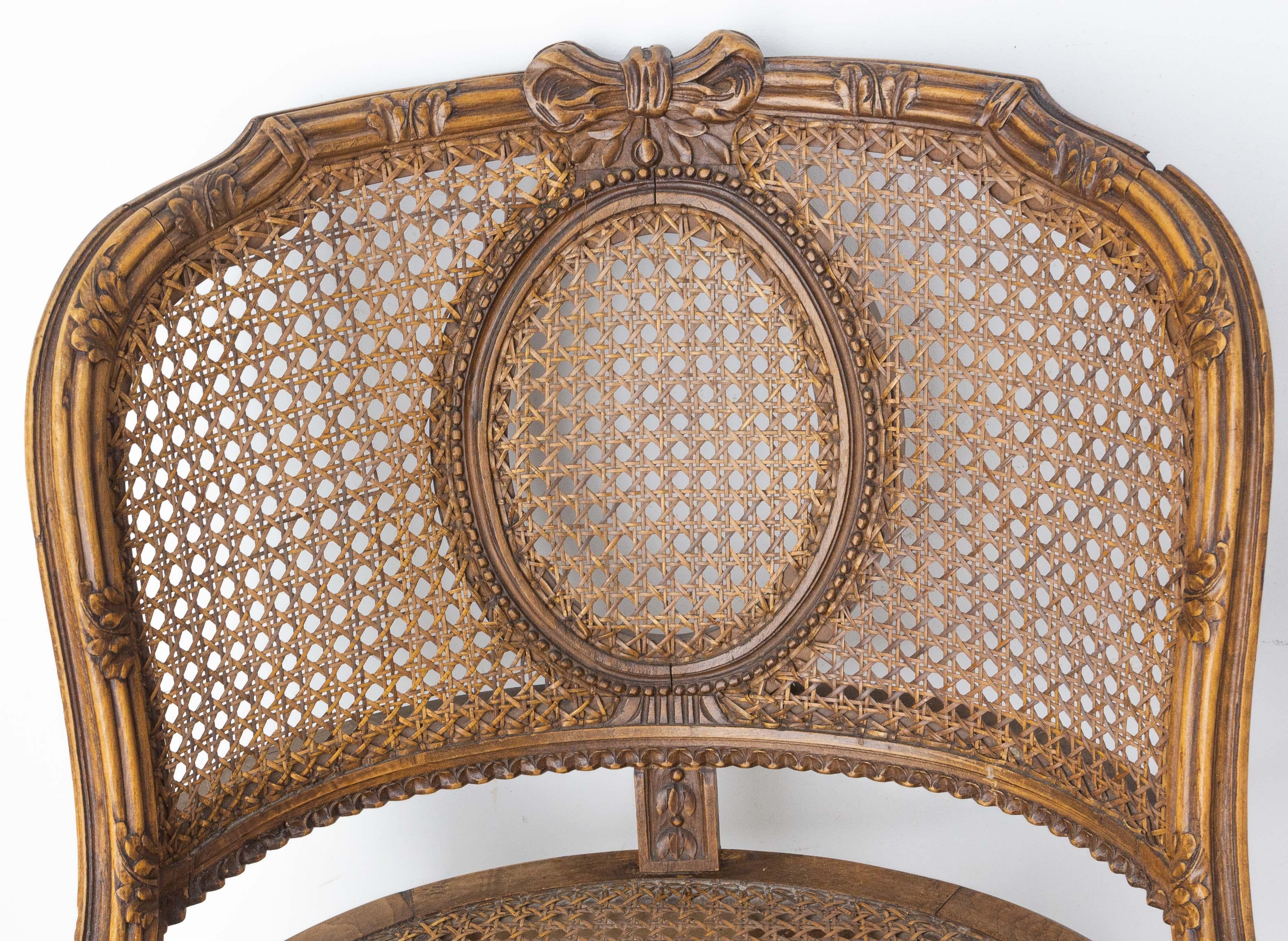 Chair Beech and Cane in the Louis XVI Style, French, circa 1900 4
