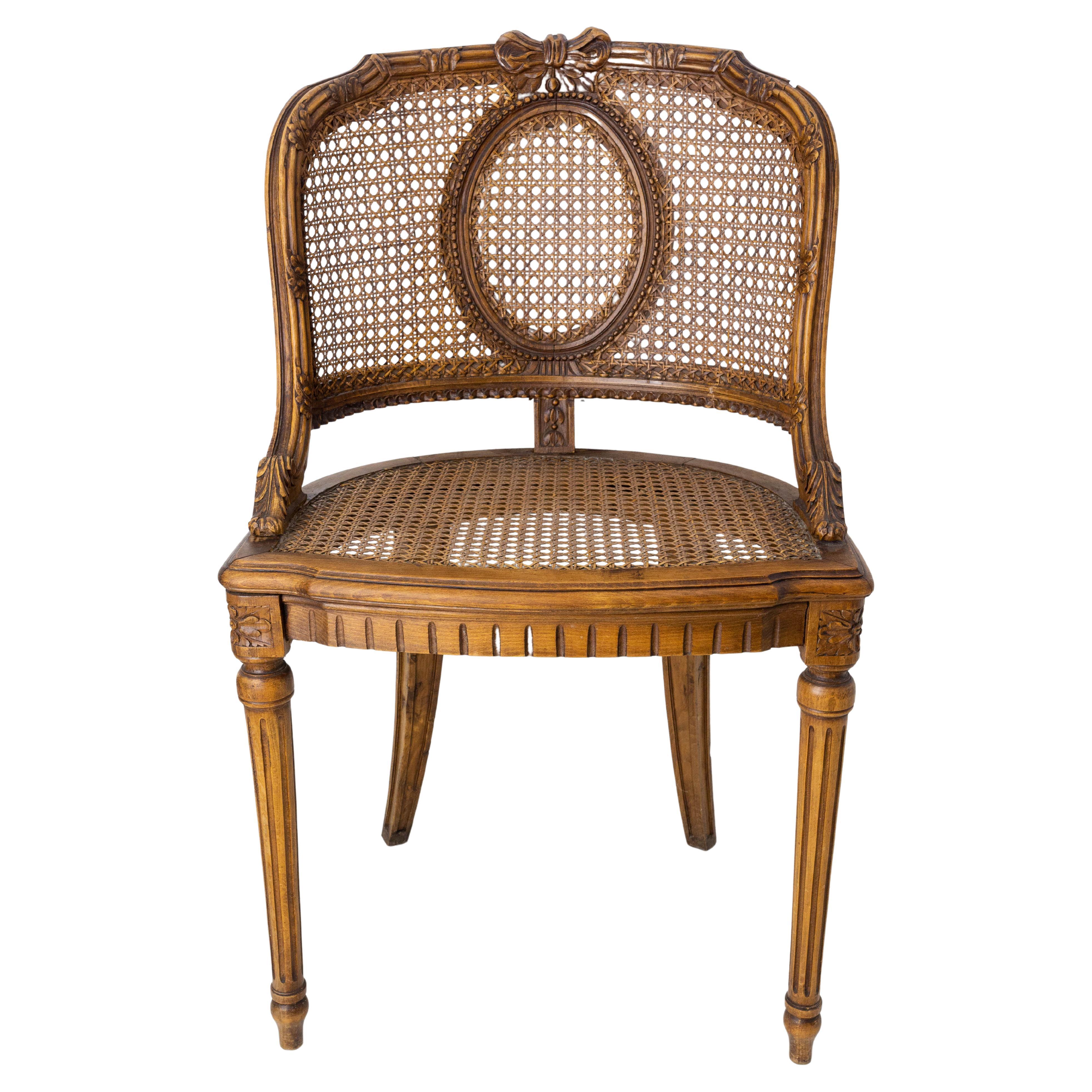 Chair Beech and Cane in the Louis XVI Style, French, circa 1900
