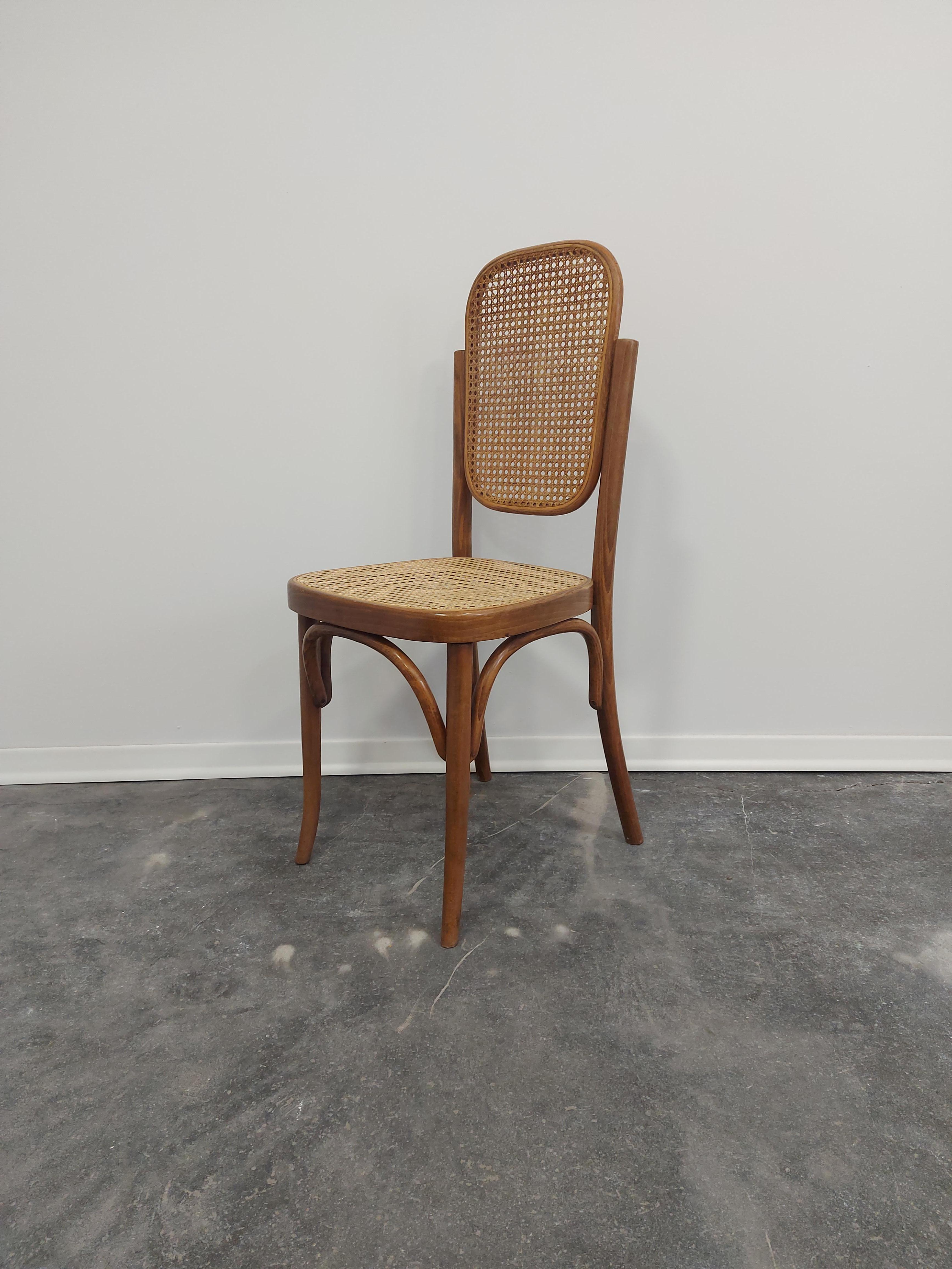 Mid-Century Modern Chair, Bentwood Cane, 1960s For Sale