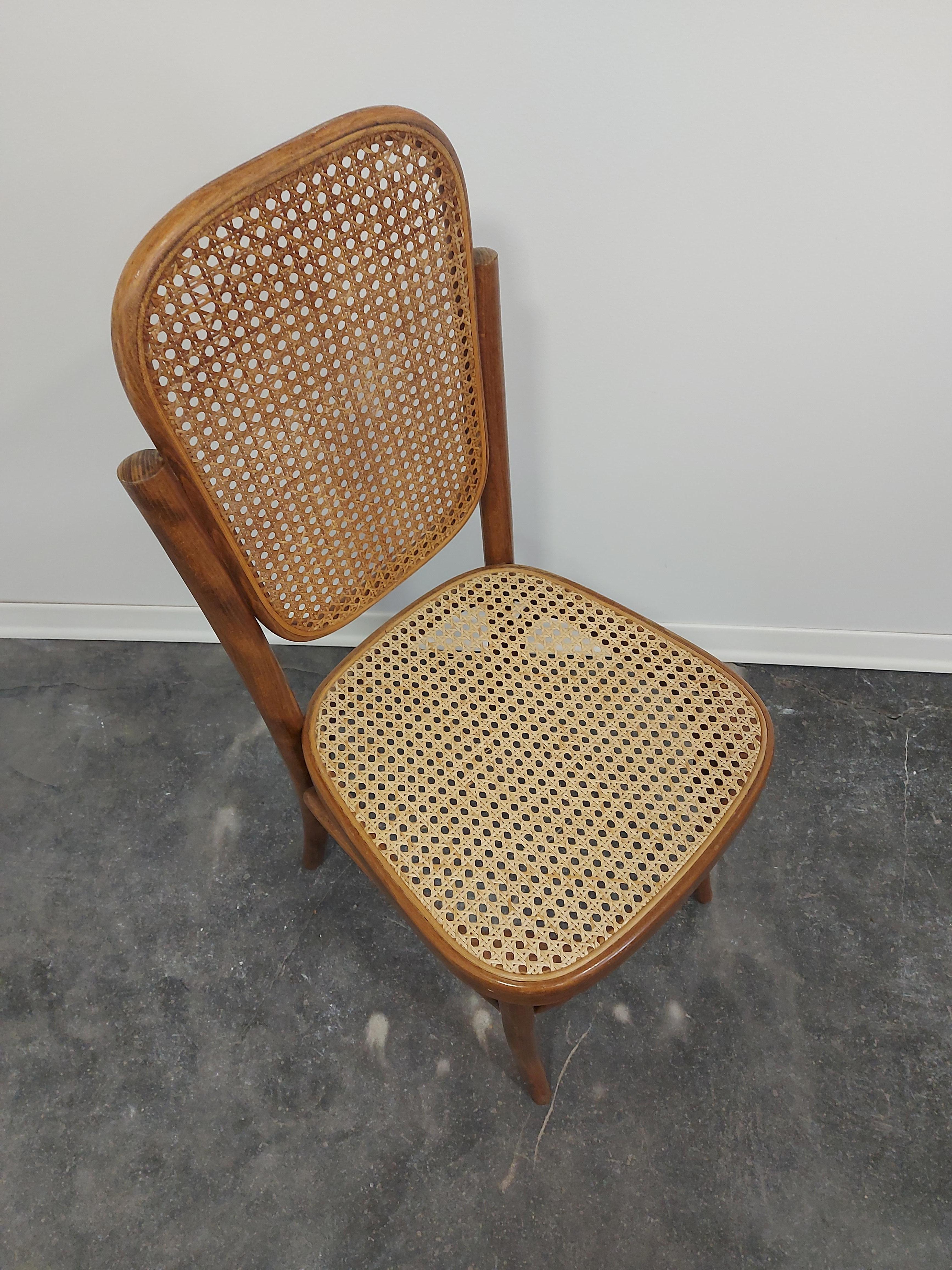 Chaise, canne en bois courbé, années 1960 en vente 1
