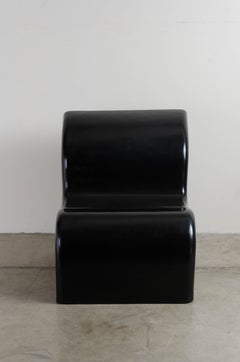 Chair, Black Lacquer by Robert Kuo, Handmade, Limited Edition
