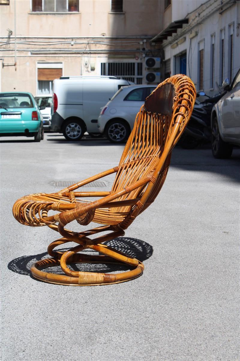 Chair Bonacina Tito Agnoli 1950 Bamboo Italian Design Mid-century 1950 For Sale 3