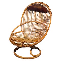 Retro Chair Bonacina Tito Agnoli 1950 Bamboo Italian Design Mid-century 1950