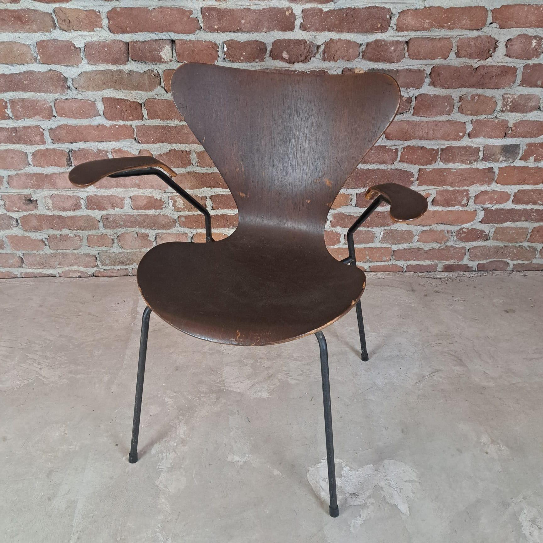 Chair Butterfly nr. 3207 in Teak, Arne Jacobsen for Fritz Hansen, Denmark, 1950 In Good Condition For Sale In Torino, IT