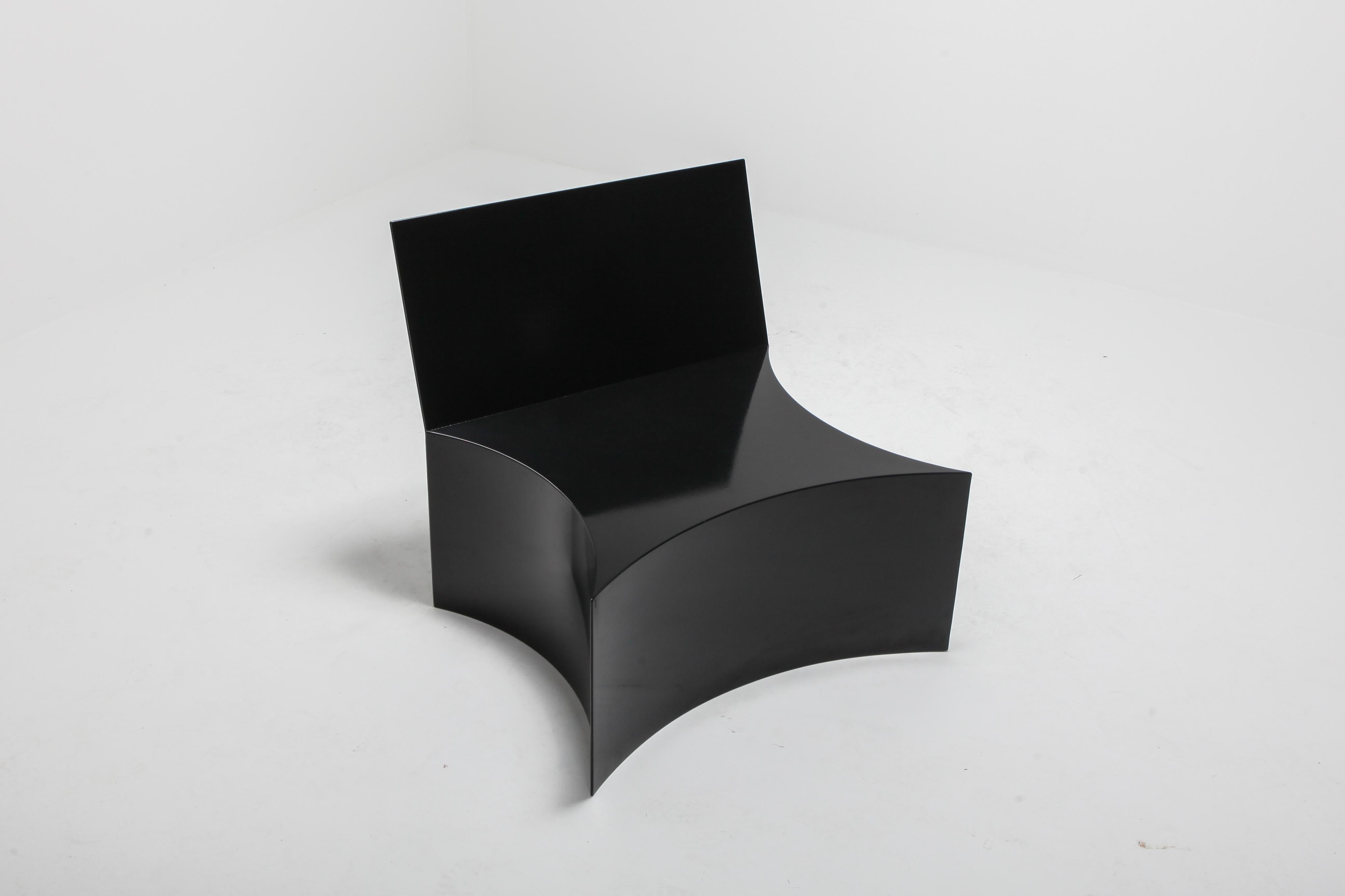 Functional art piece or Collectible Design by Belgian contemporary artist Benny Van Den Meulengracht Vrancx 2019.
welded steel, power coated.

Currently on view at Everyday Gallery's In Real Life exhibition.

The story of Chair begins with an
