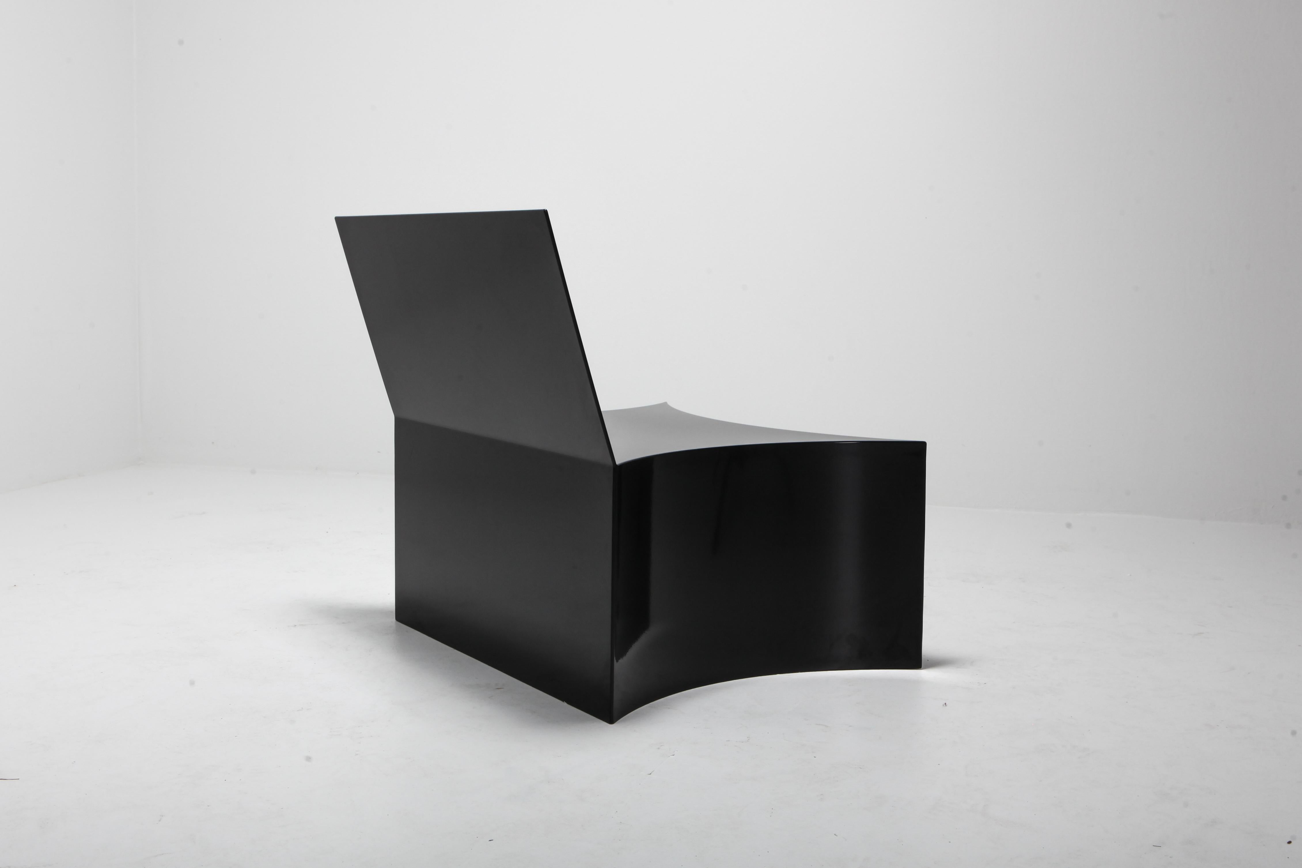 Post-Modern Chair by Bayny in Black Powder Coated Steel