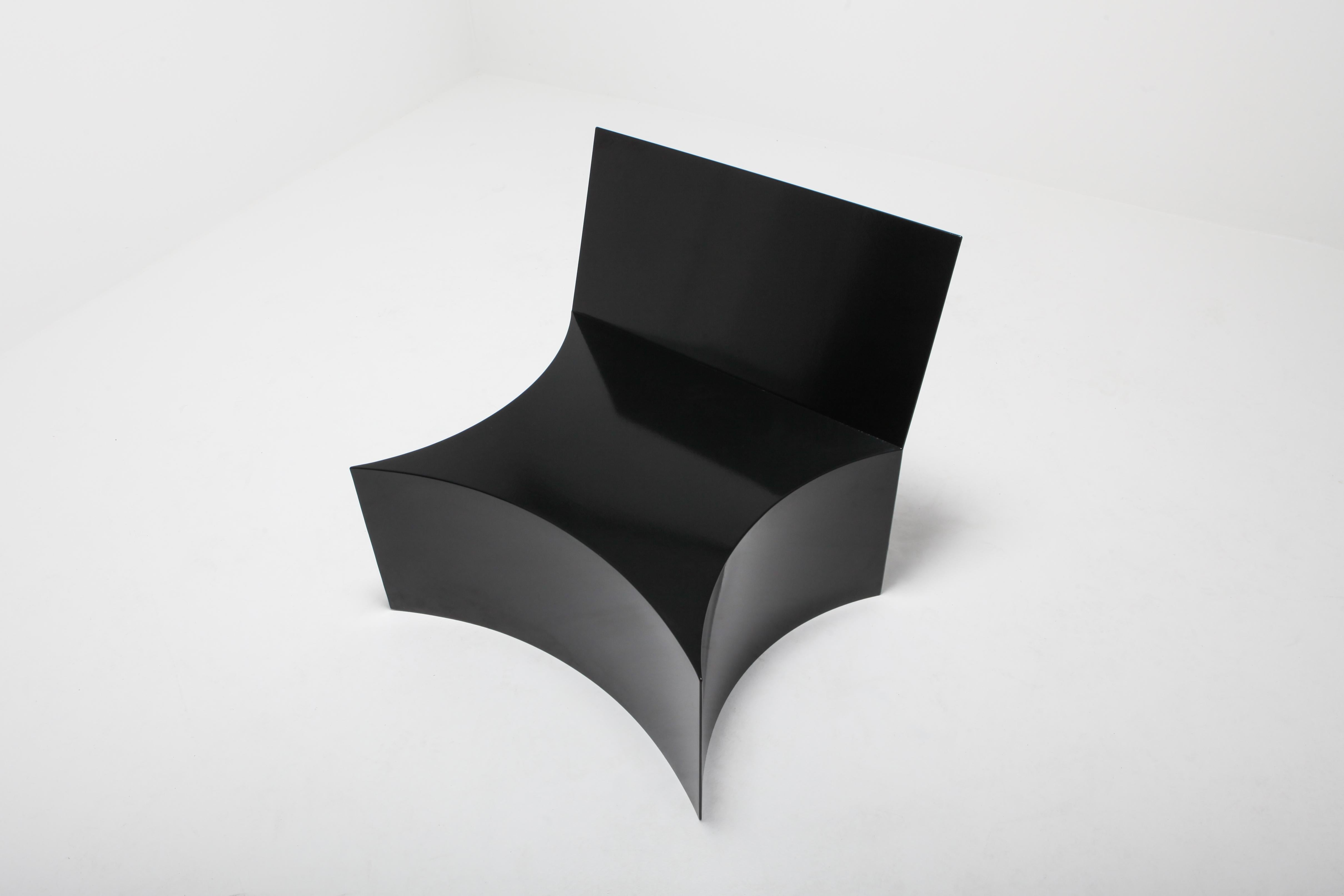 Contemporary Chair by Bayny in Black Powder Coated Steel