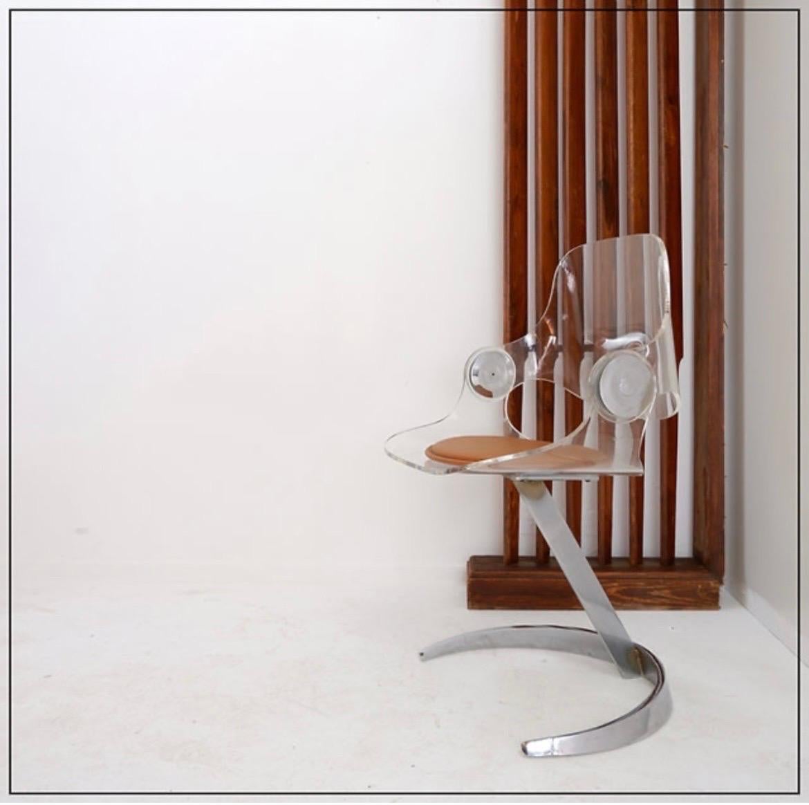 Mid-Century Modern Chair by Boris Tabacoff for MMM, 1970s