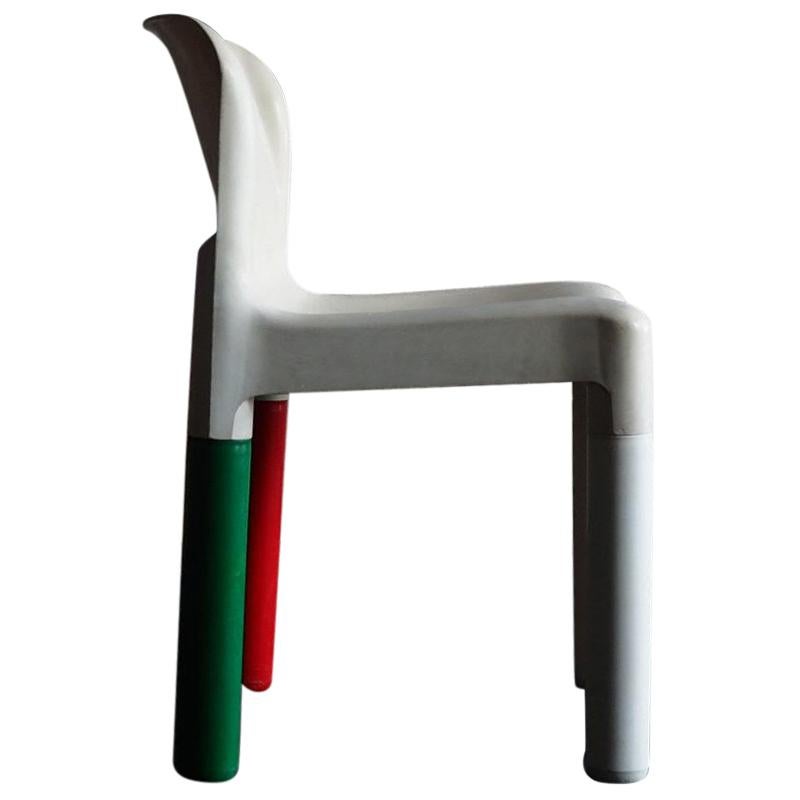 Chair by Carlo Bartoli for Kartell, Model 4875 Tricolor, 1970s For Sale