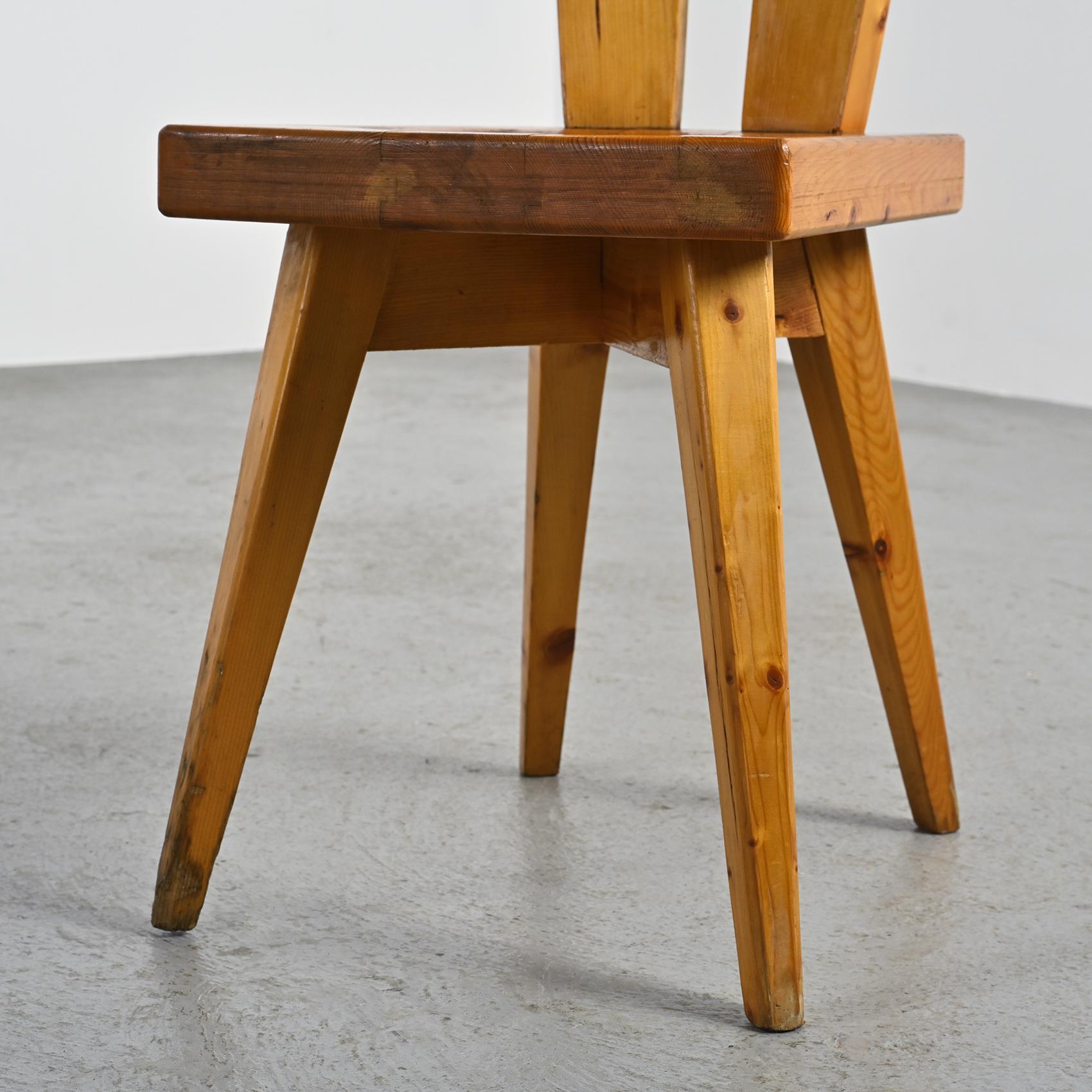 Pine Chair by Christian Durupt, Meribel 1960