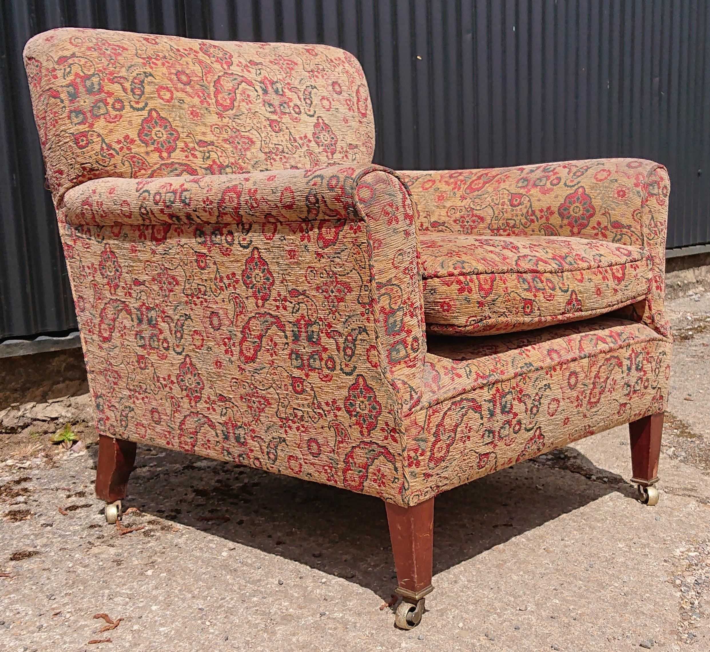 Edwardian Chair by Howard and Sons of London For Sale