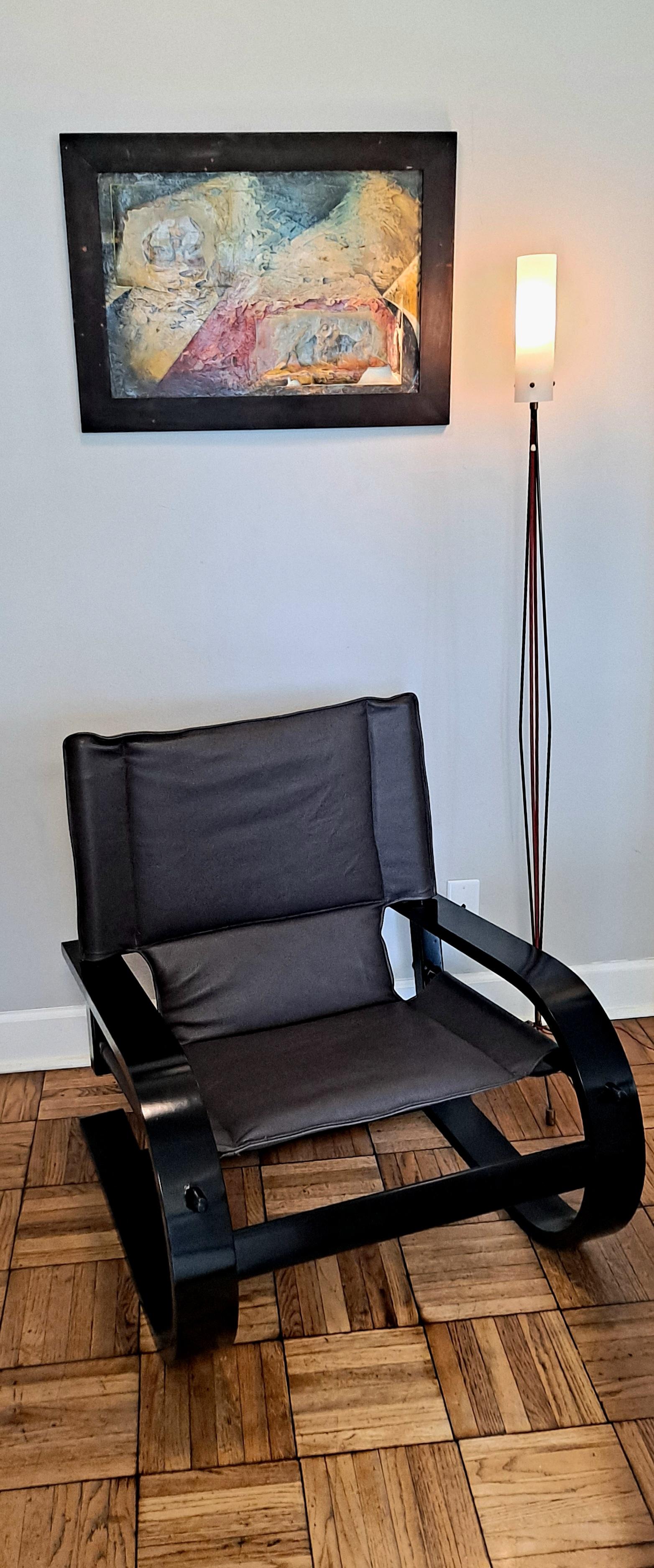 Stuhl von Poltronova Design von De Pas D Urbino und Lomazzi   (Leder) im Angebot