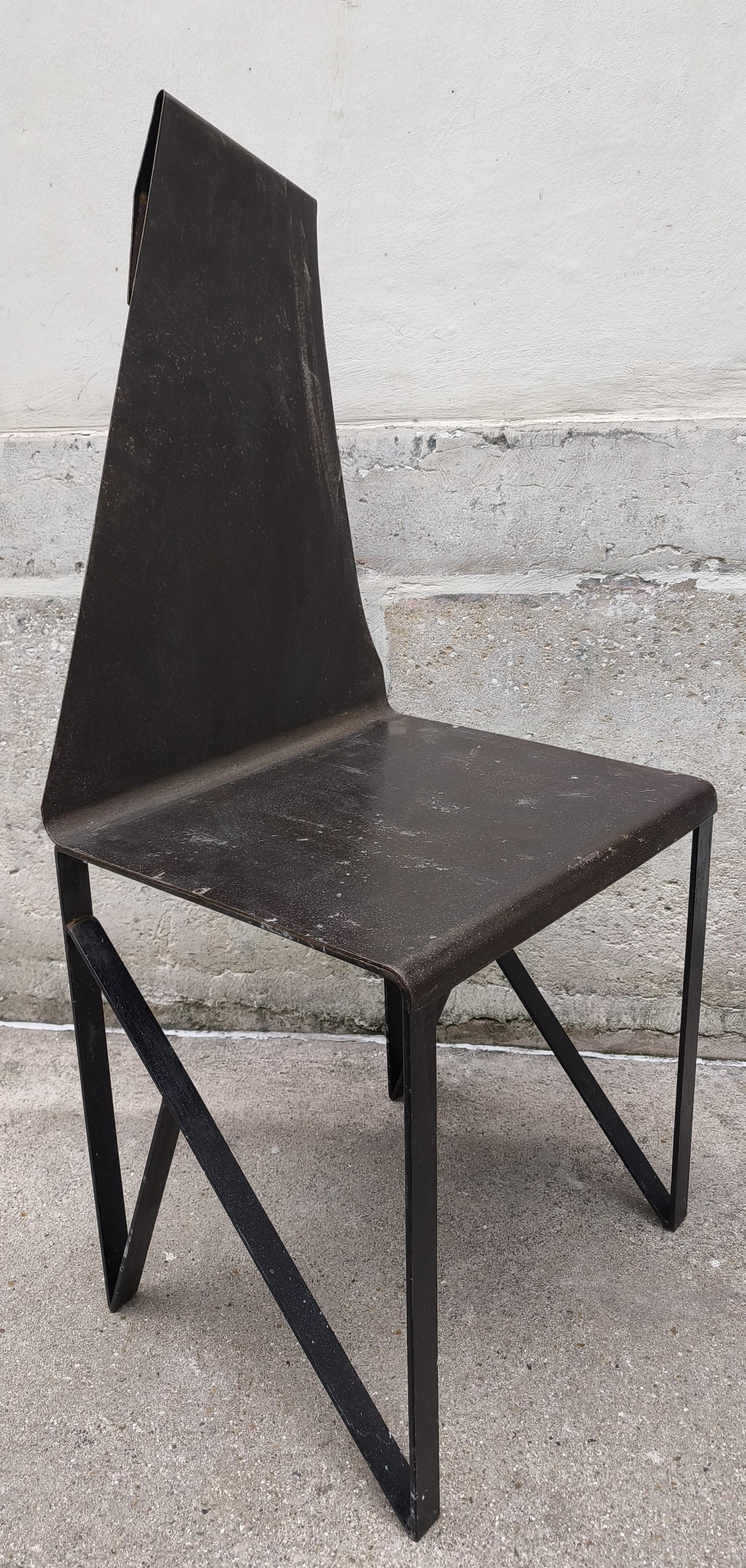 French Chair by Yves de la Tour d'Auvergne, 1980s, France For Sale