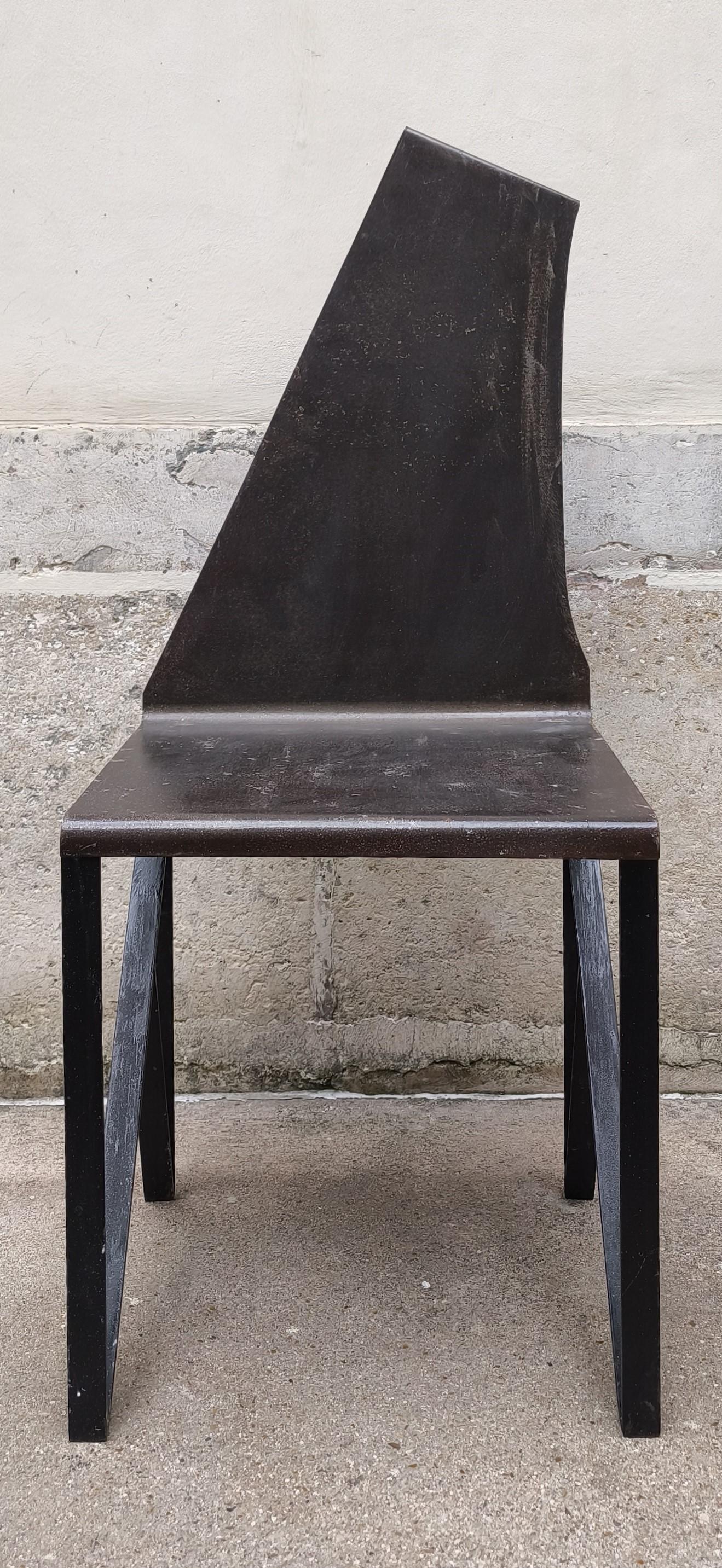 Chair by Yves de la Tour d'Auvergne, 1980s, France In Fair Condition For Sale In Paris, FR