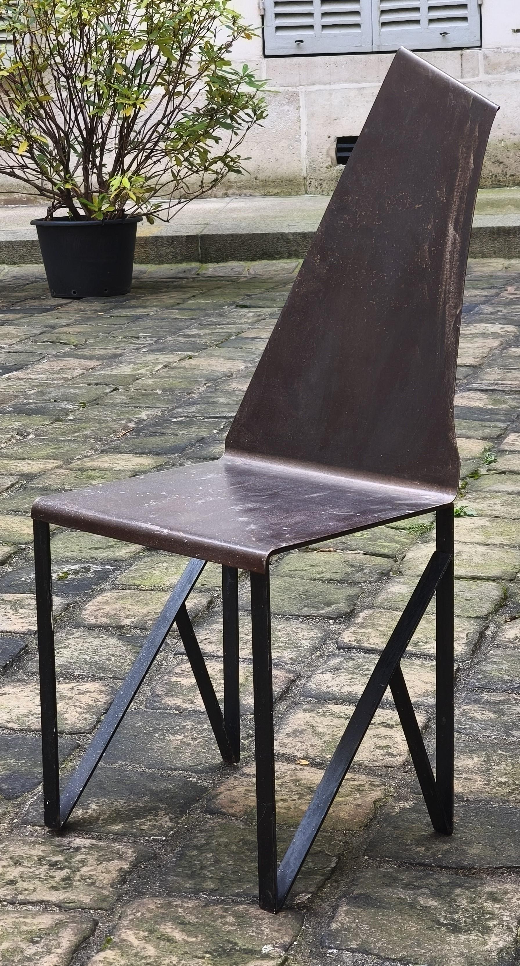 Chair by Yves de la Tour d'Auvergne, 1980s, France For Sale 3