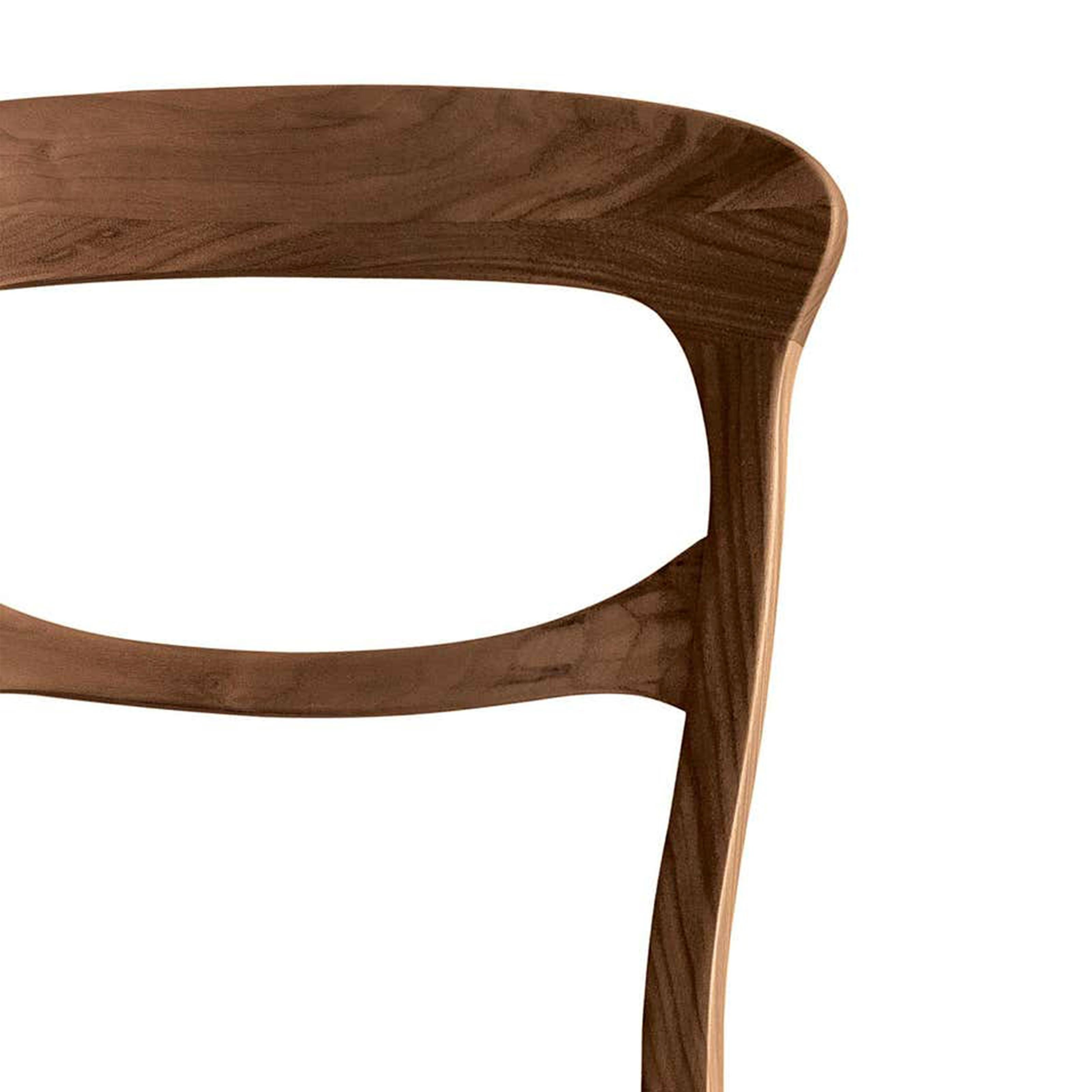 Modern Capotavola Solid Wood Chair, Walnut in Hand-Made Natural Finish, Contemporary For Sale