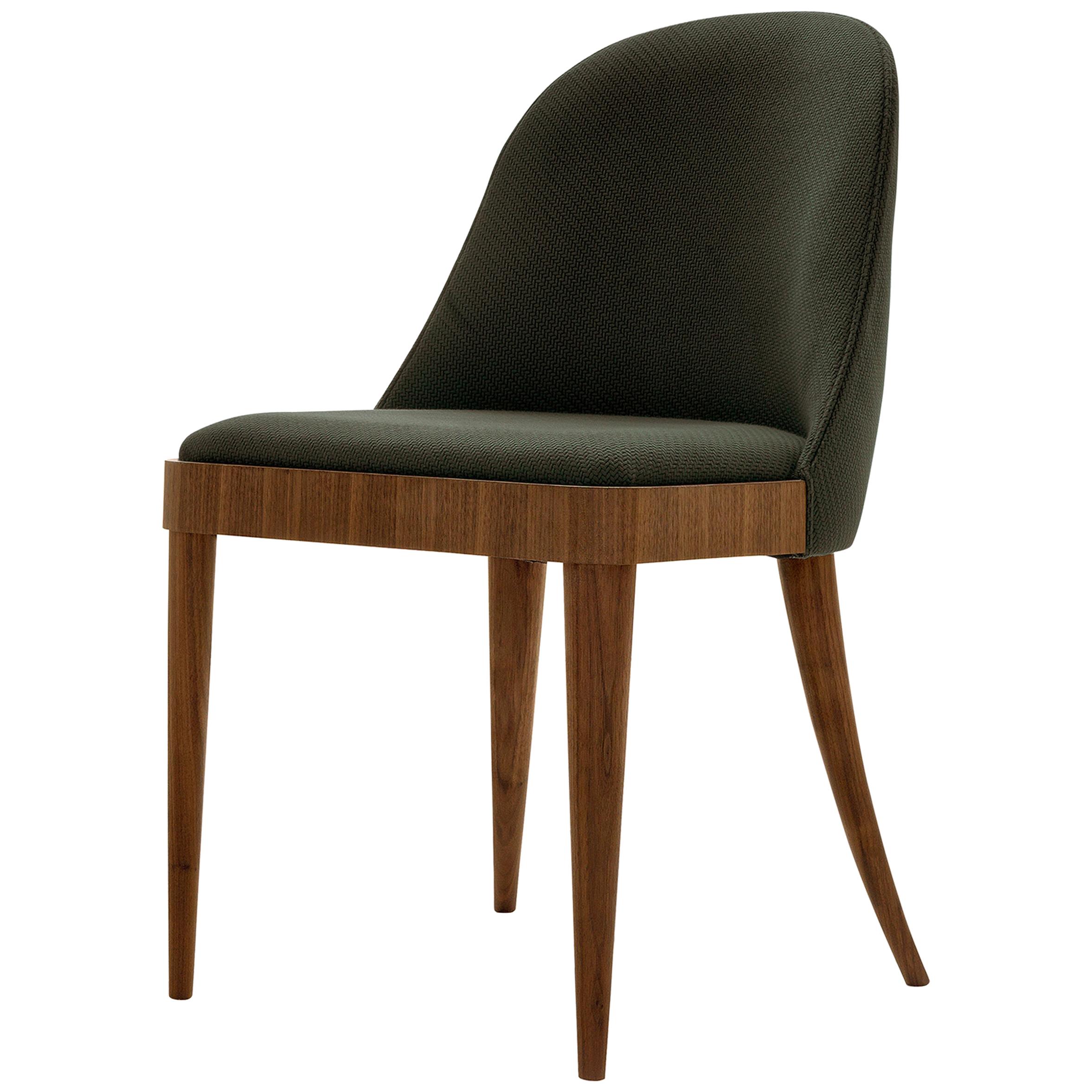 A stunning, elegant chair, handcrafted with passion in Italy with high quality, premium solid walnut. The seat comes with top quality leather available in different colors or with superior Italian fabrics.

For customers within the European