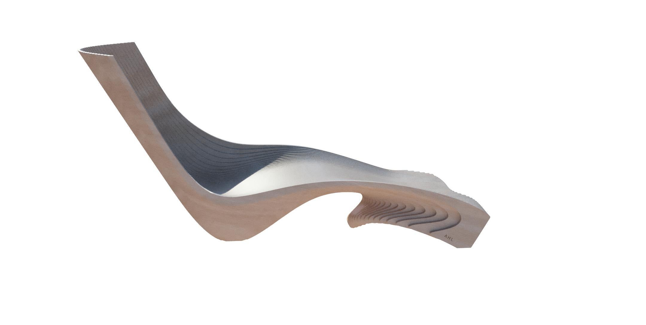 Minimalist Chair Chaise, Designer by Andro Herrera For Sale