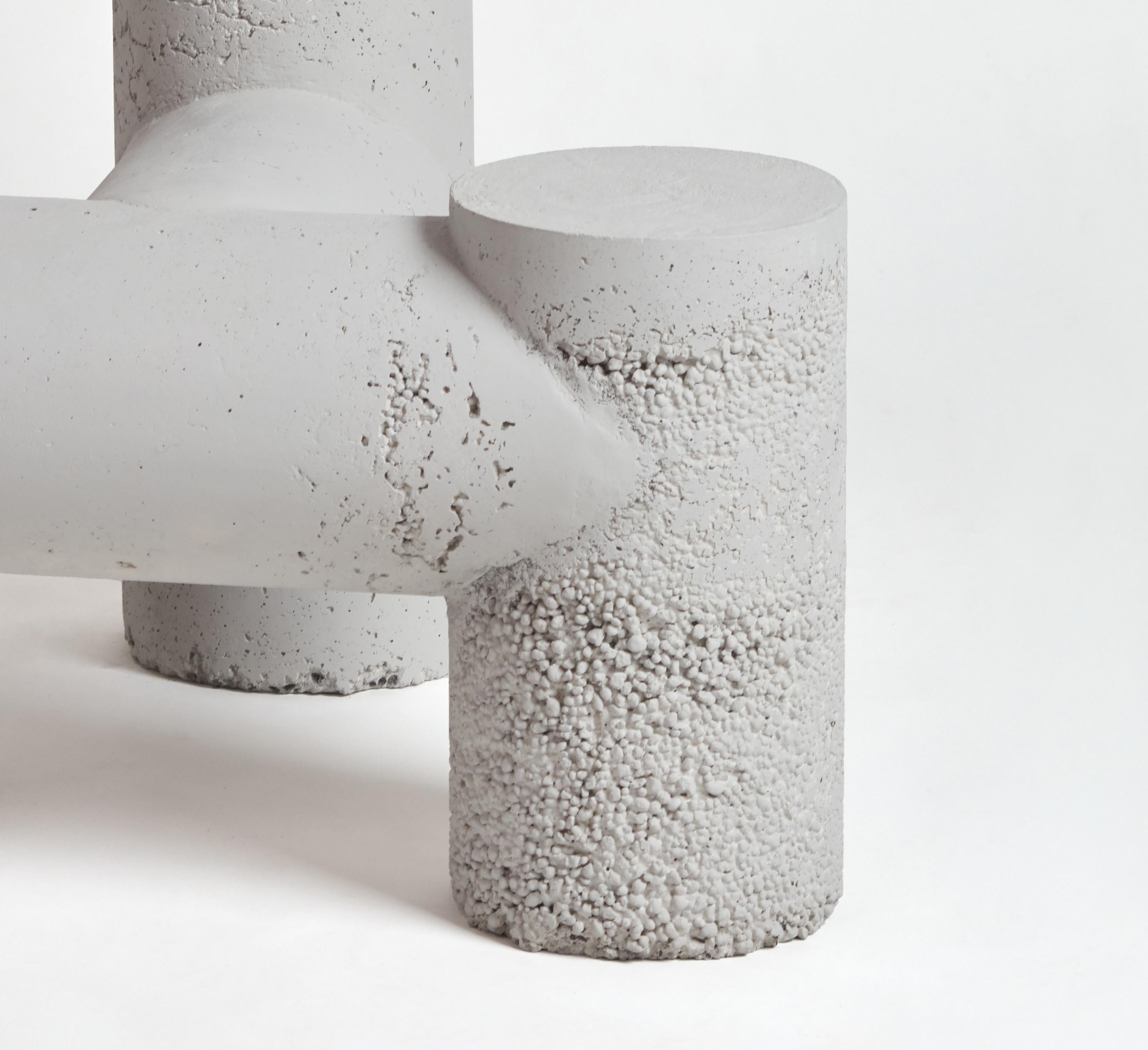 Contemporary Aparentment 'Breakwave_2' Chair – White Concrete Limited Edition, Handcrafted For Sale