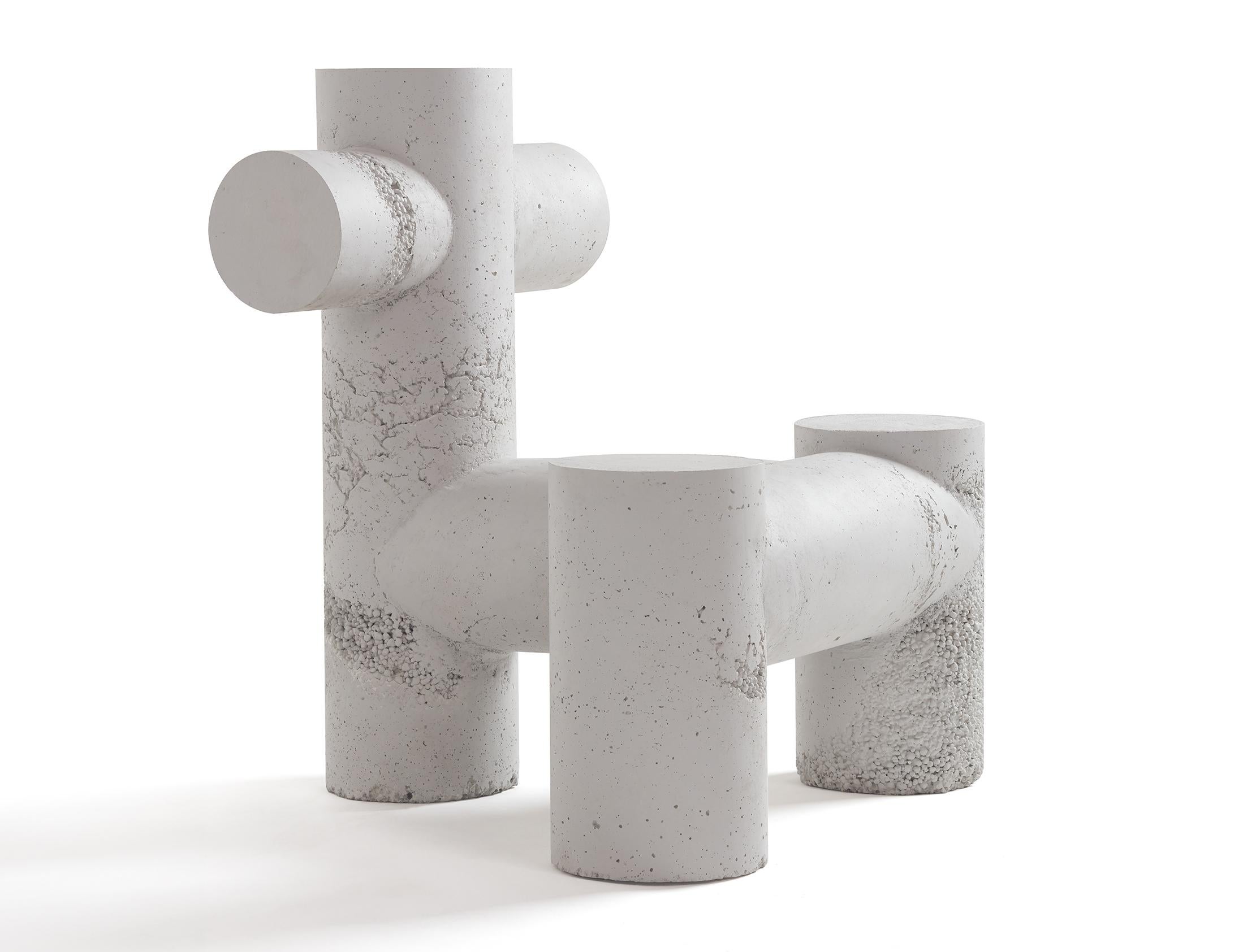 Aparentment 'Breakwave_2' Chair – White Concrete Limited Edition, Handcrafted In New Condition For Sale In Barcelona, ES