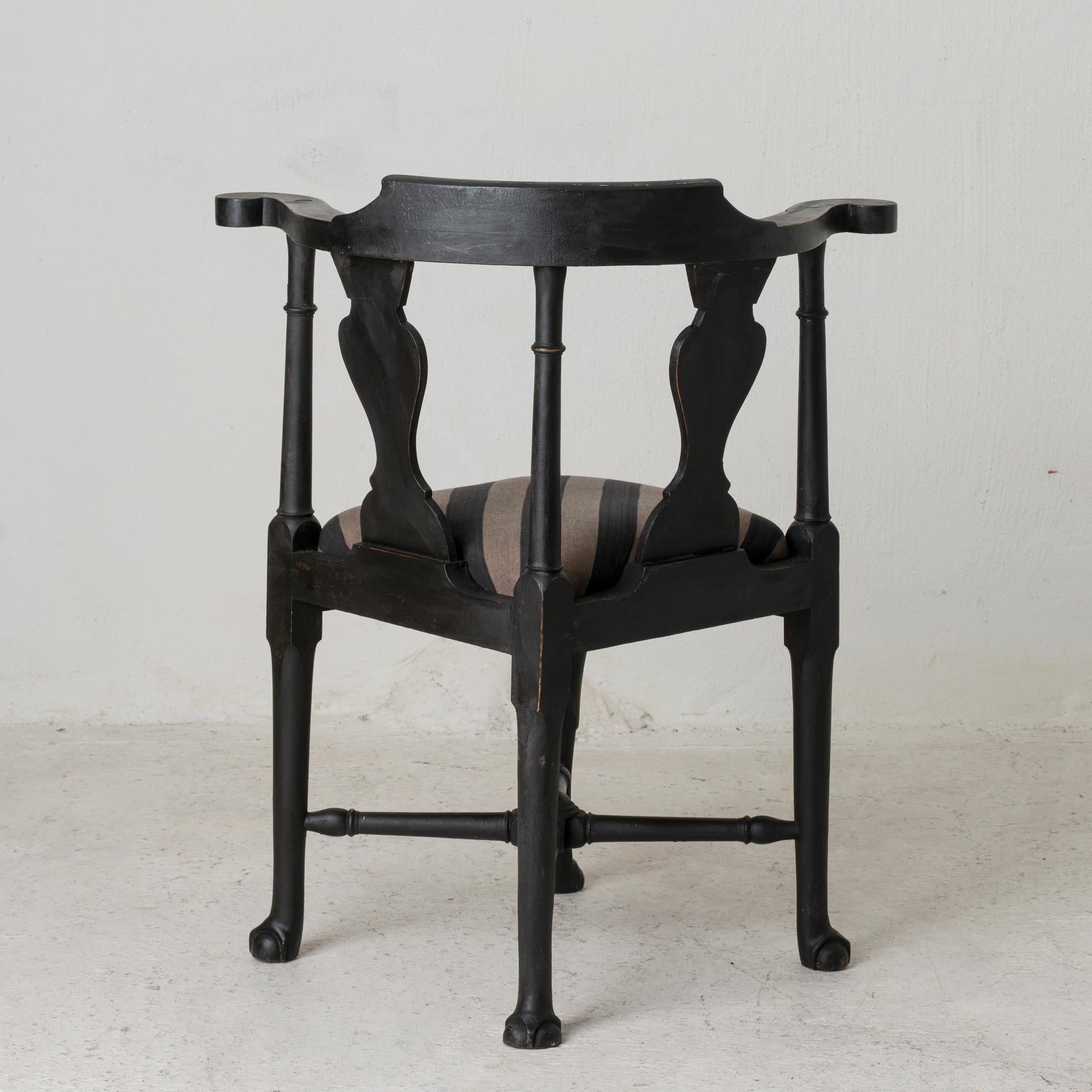 Barocco Sedia Corner Laserow Black Baroque Seden in vendita