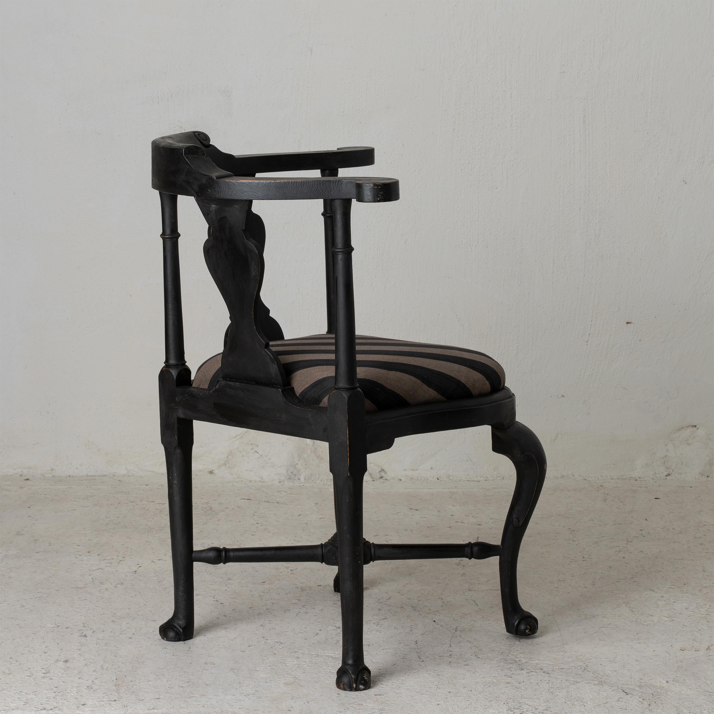 Svedese Sedia Corner Laserow Black Baroque Seden in vendita