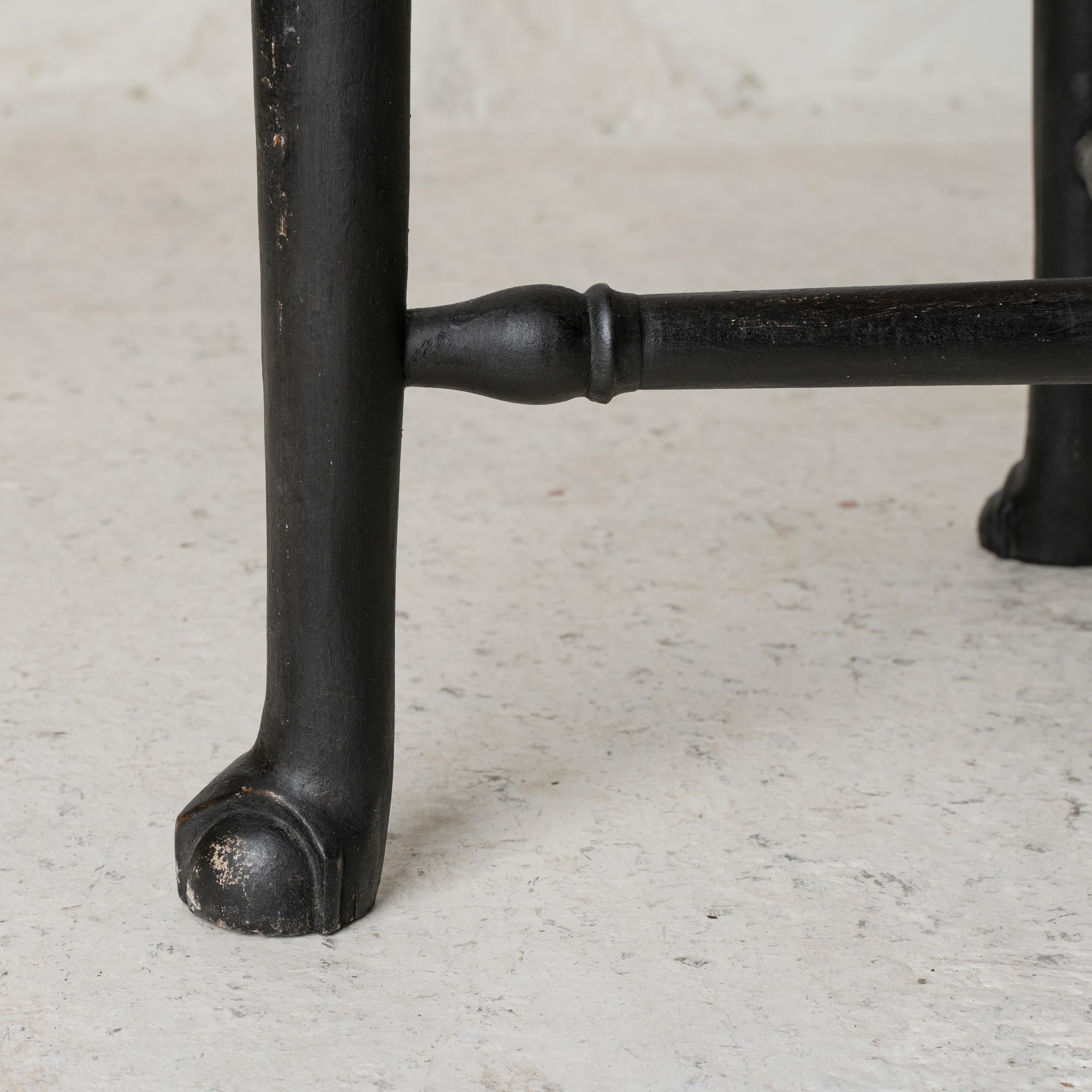 XVII secolo Sedia Corner Laserow Black Baroque Seden in vendita