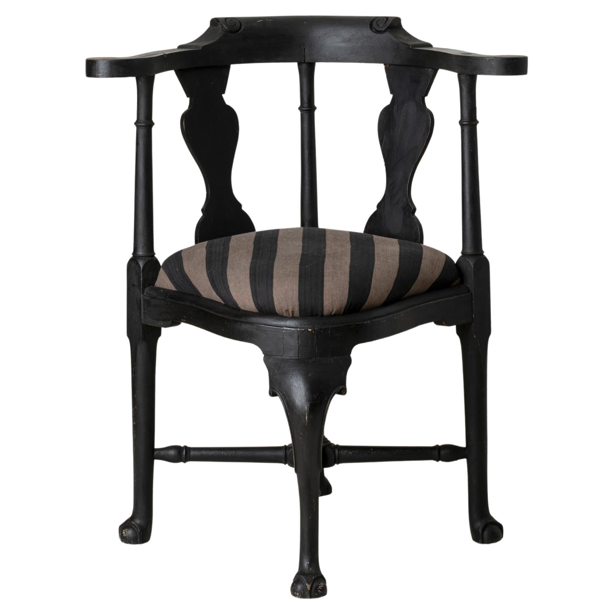 Sedia Corner Laserow Black Baroque Seden in vendita