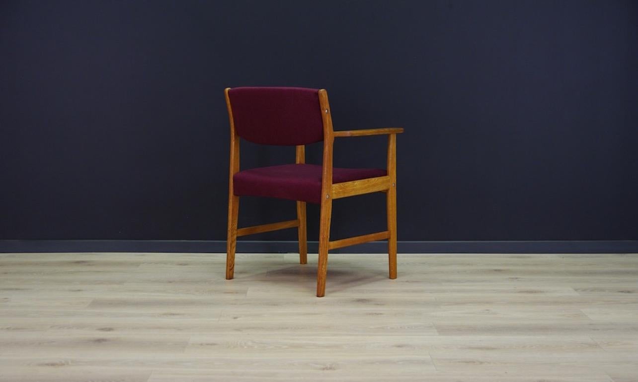 Late 20th Century Chair Danish Design Ash Midcentury Retro Armchair For Sale