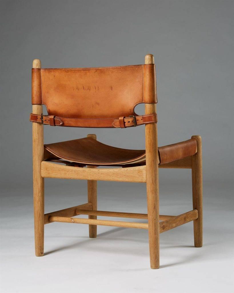 Scandinavian Modern Chair Designed by Børge Mogensen for Erhard Rasmussen, Denmark, 1940s