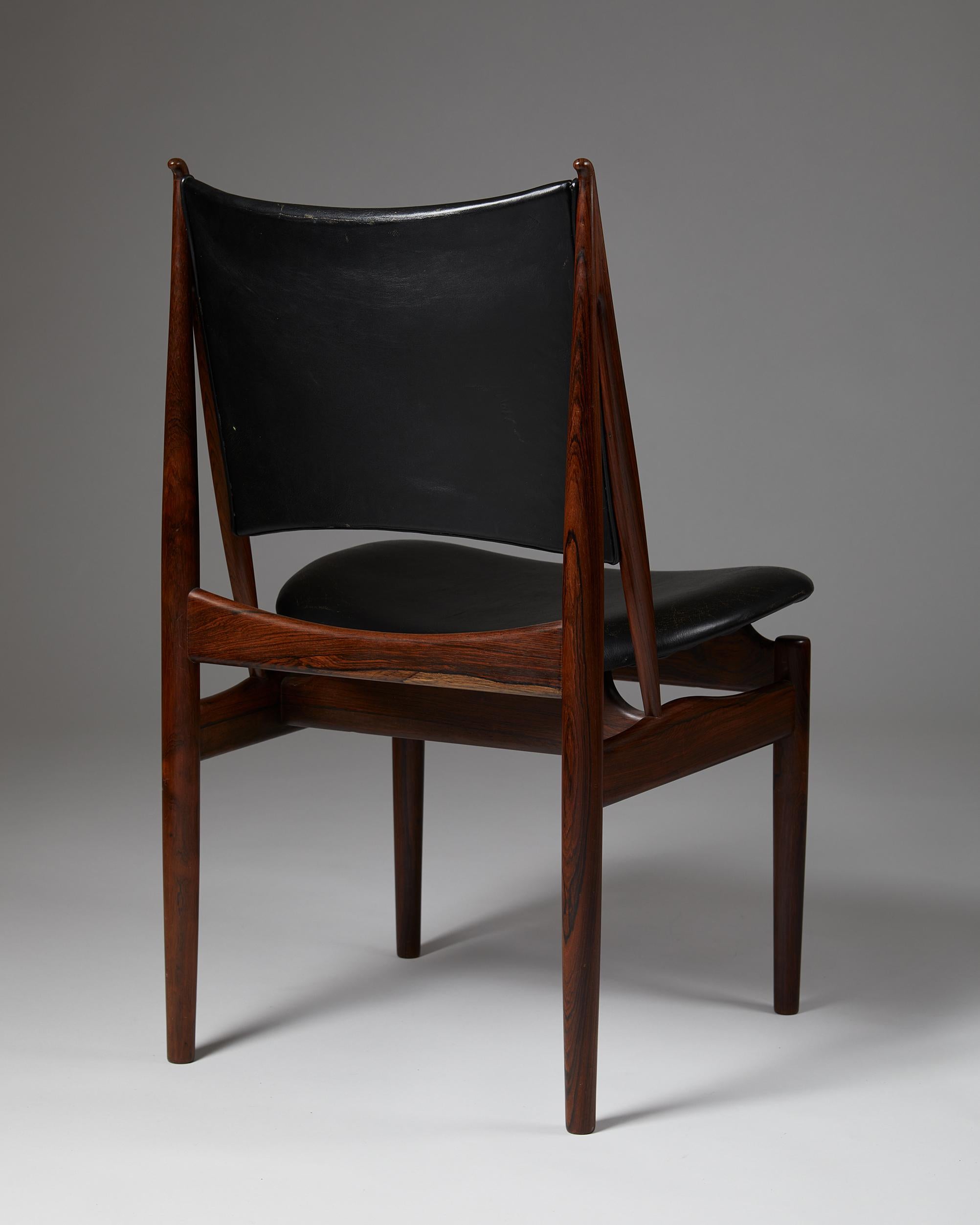 Chaise « égyptienne » conçue par Finn Juhl pour Niels Vodder, Danemark, 1949 Bon état - En vente à Stockholm, SE