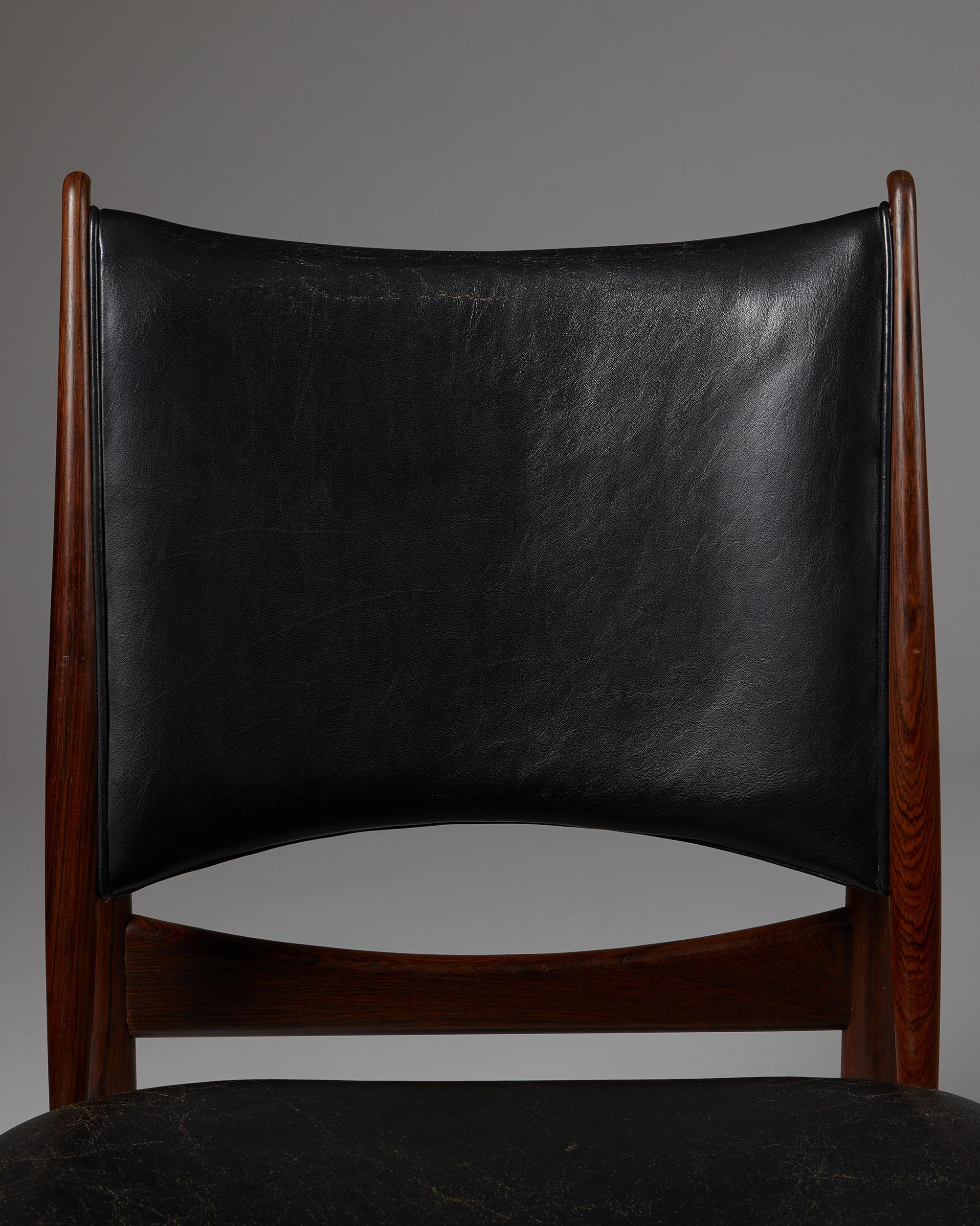Leather Chair 'Egyptian' designed by Finn Juhl for Niels Vodder, Denmark, 1949 For Sale