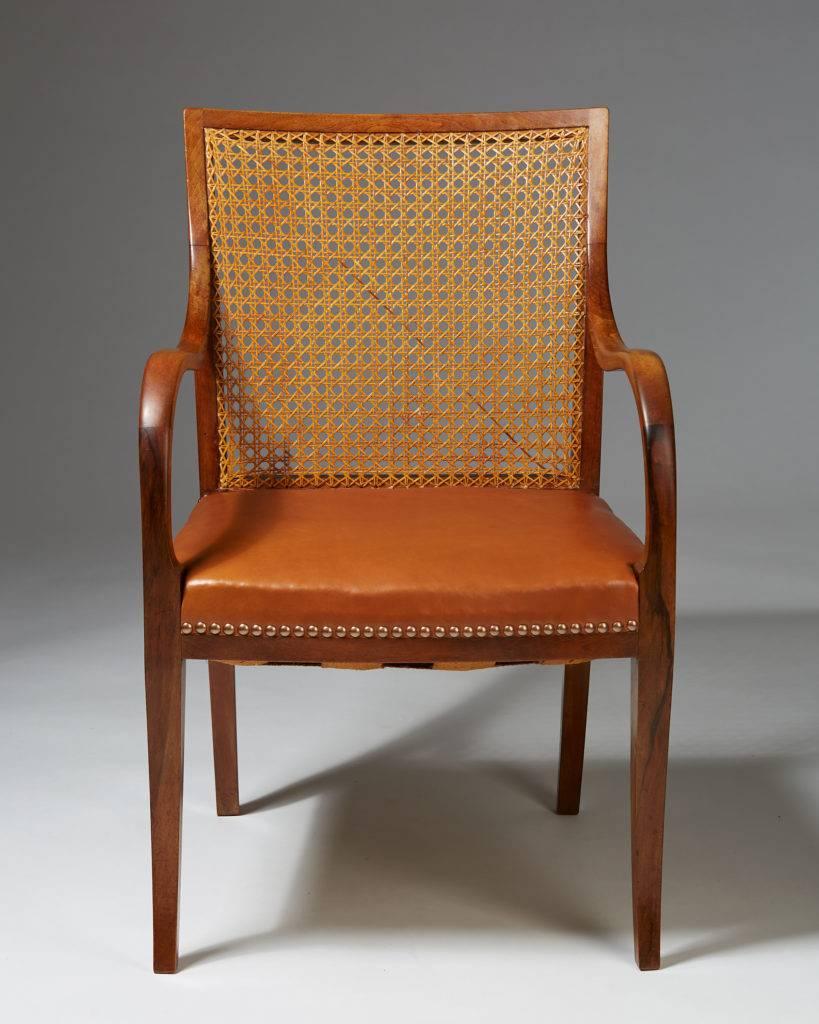 Scandinavian Modern Chair Designed by Frits Henningsen, Denmark, 1940s