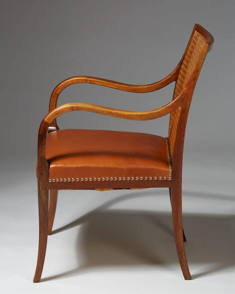 Danish Chair Designed by Frits Henningsen, Denmark, 1940s