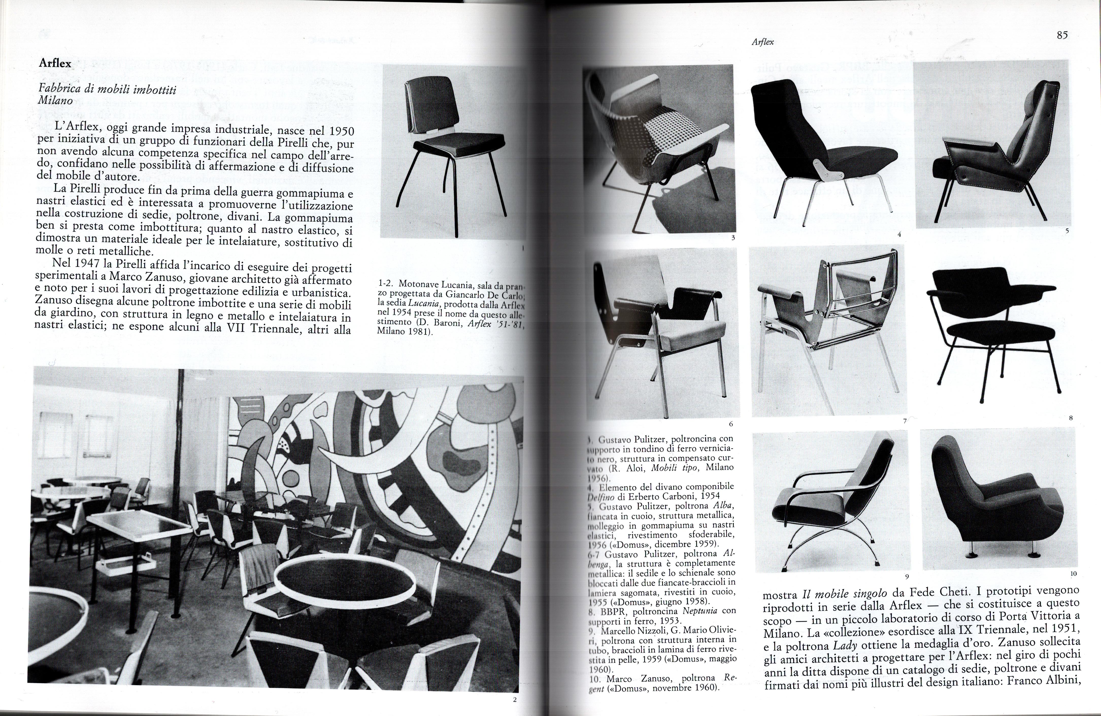  Von Giancarlo De Carlo entworfen und 1954 von Arflex hergestellter Stuhl. im Angebot 13