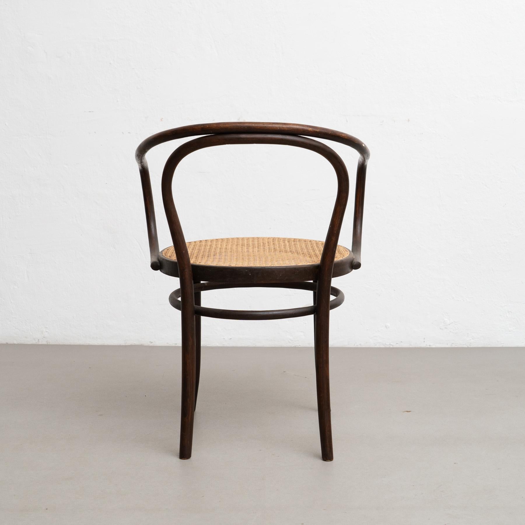 Rotin Chaise conçue par Ligna dans le style de Thonet, vers 1940. en vente