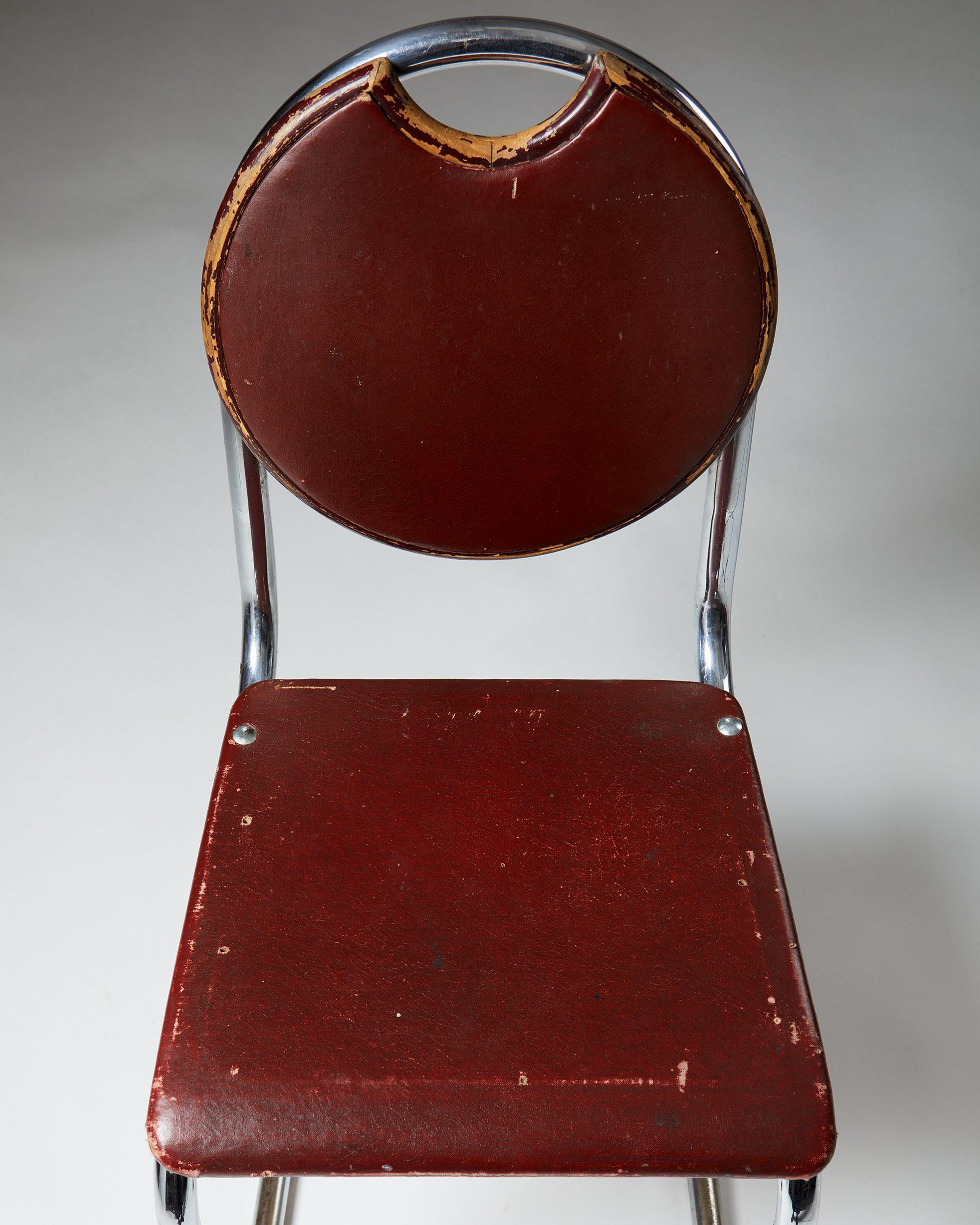 Swedish Chair Designed by Sven Markelius for Ds-Staal, Sweden, 1930's