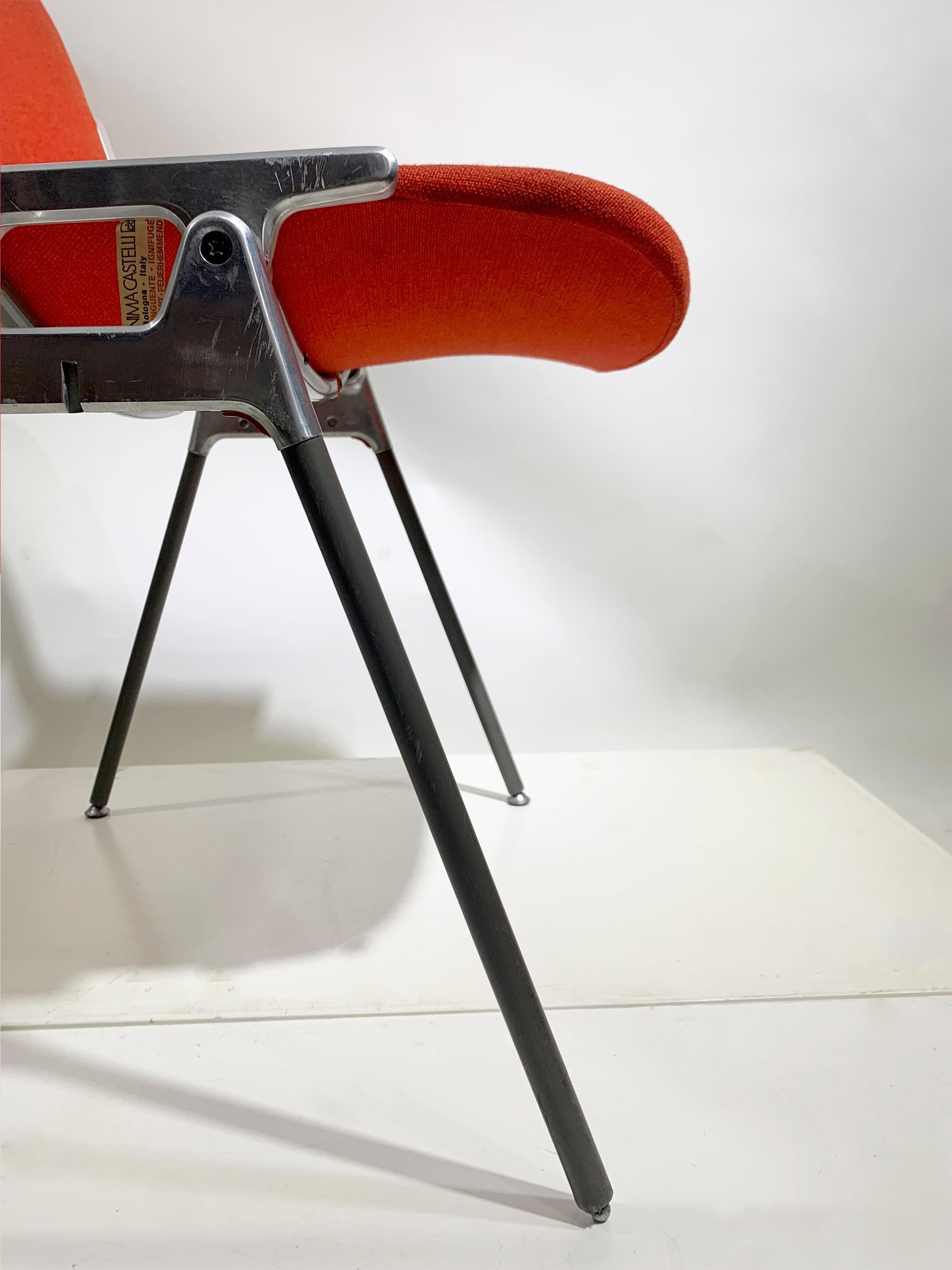 Chair DSC 106, Red , by Giancarlo Piretti for Anonima Castelli For Sale 5