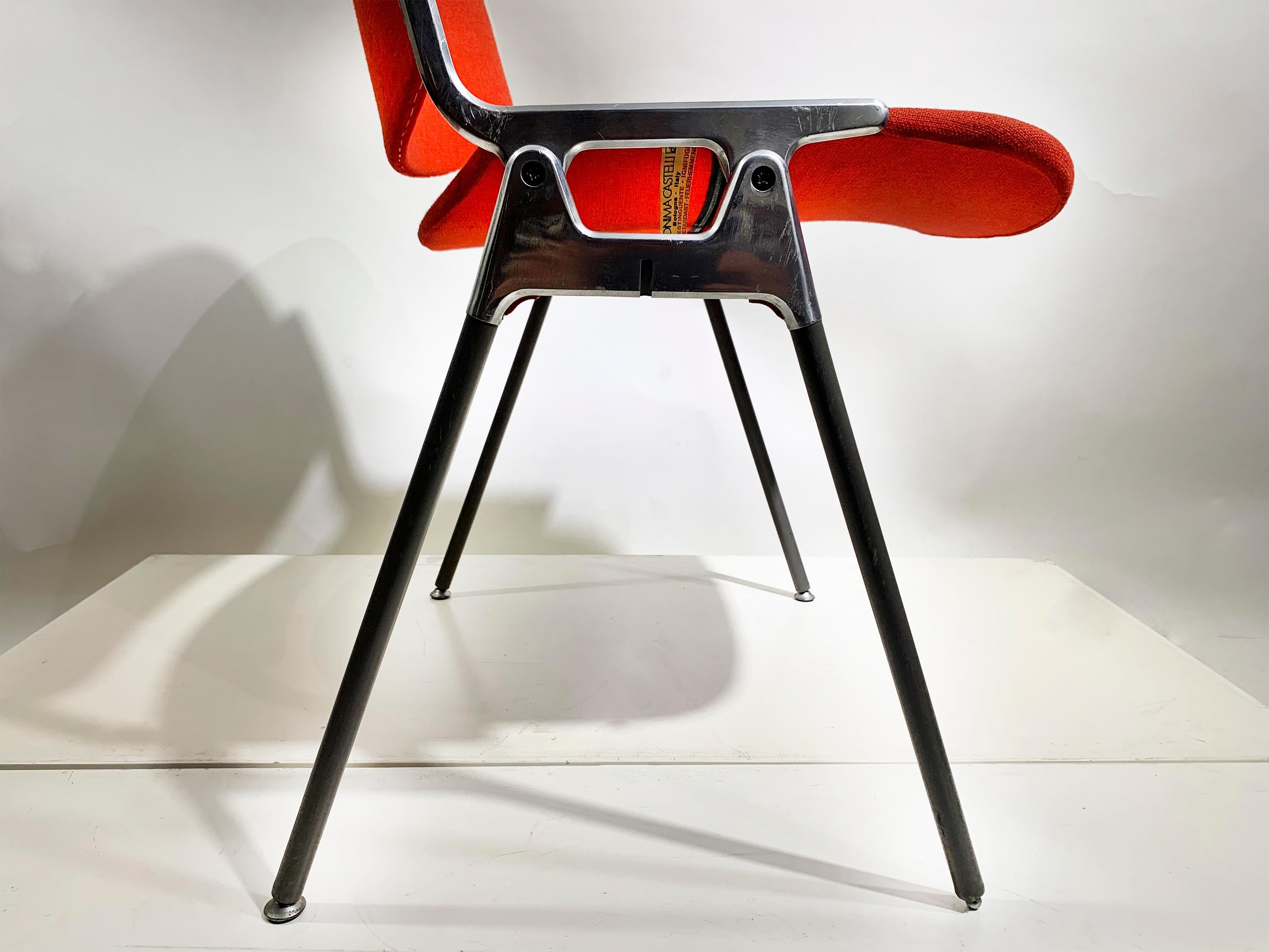 Chair DSC 106, Red , by Giancarlo Piretti for Anonima Castelli For Sale 6