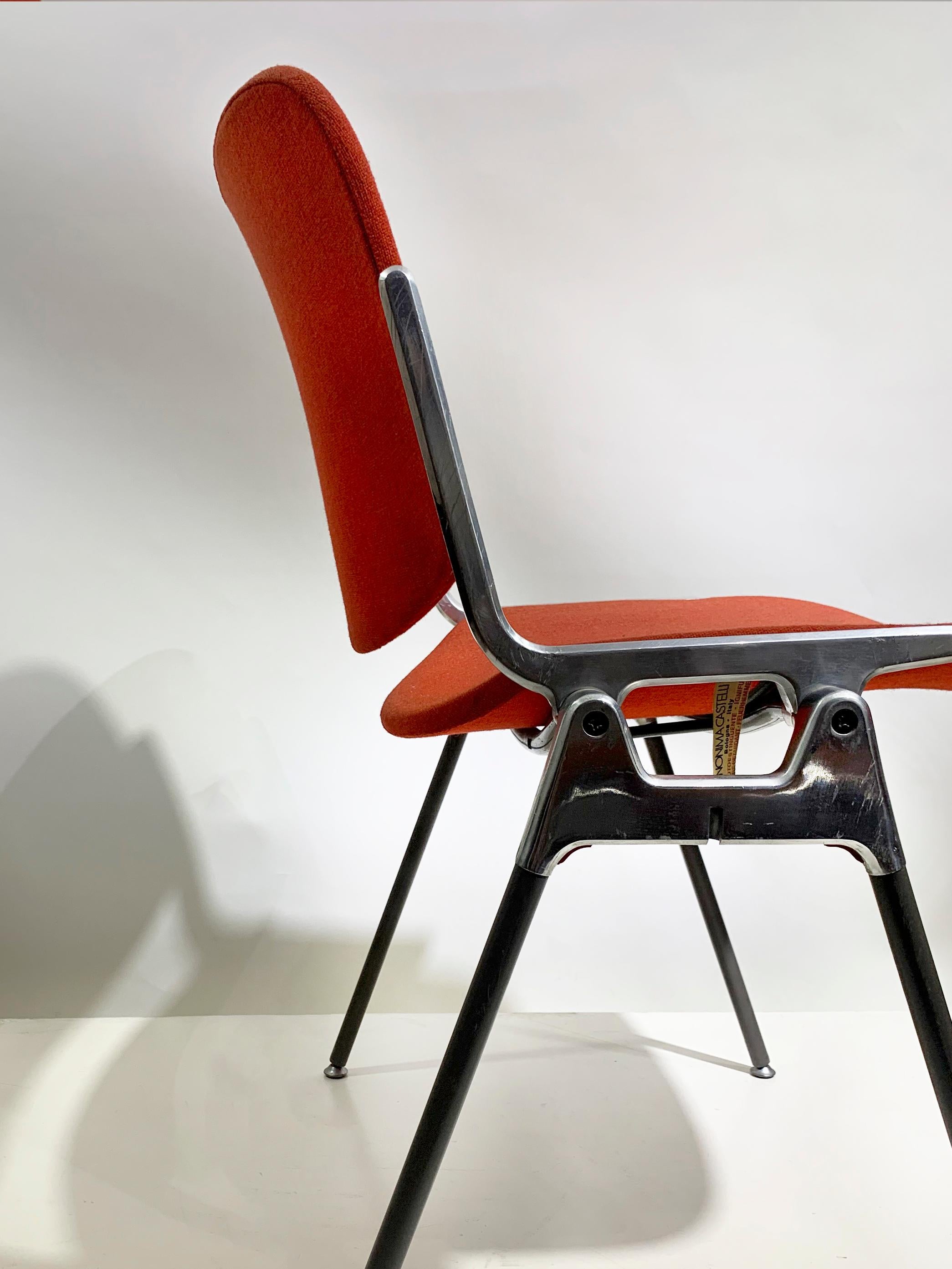 Chair DSC 106, Red , by Giancarlo Piretti for Anonima Castelli For Sale 7