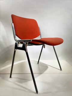 Chair DSC 106, Red , by Giancarlo Piretti for Anonima Castelli