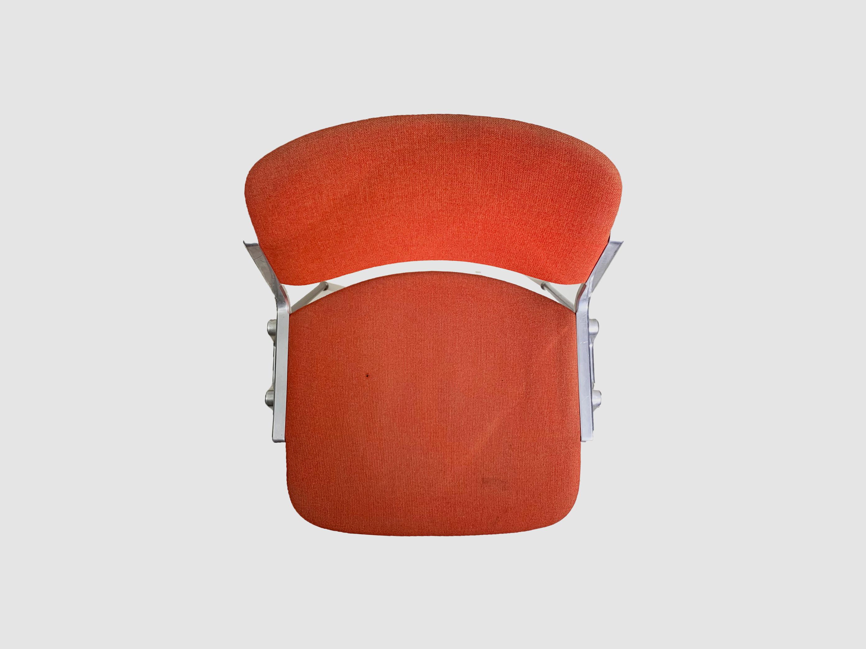 Chaise DSC 106, rouge, de Giancarlo Piretti pour Anonima Castelli en vente 1