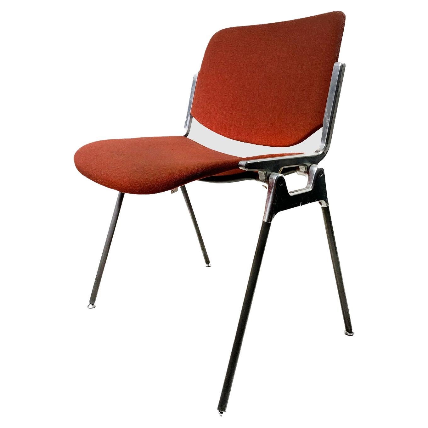 Chair DSC 106, Red , by Giancarlo Piretti for Anonima Castelli For Sale