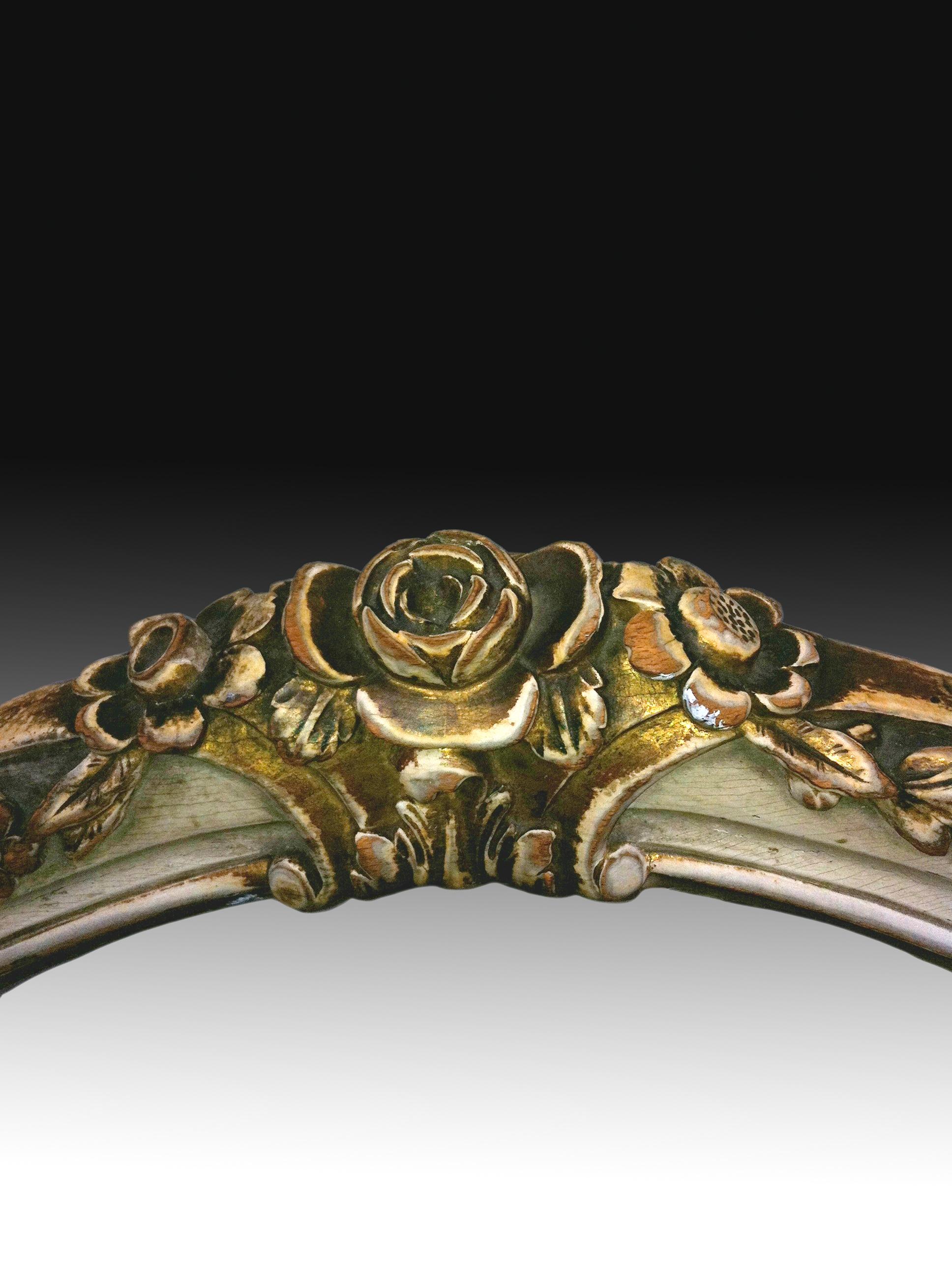 Néoclassique Chaise, style Elisabeth II d'Espagne, bois, textile, Espagne, XIXe siècle en vente