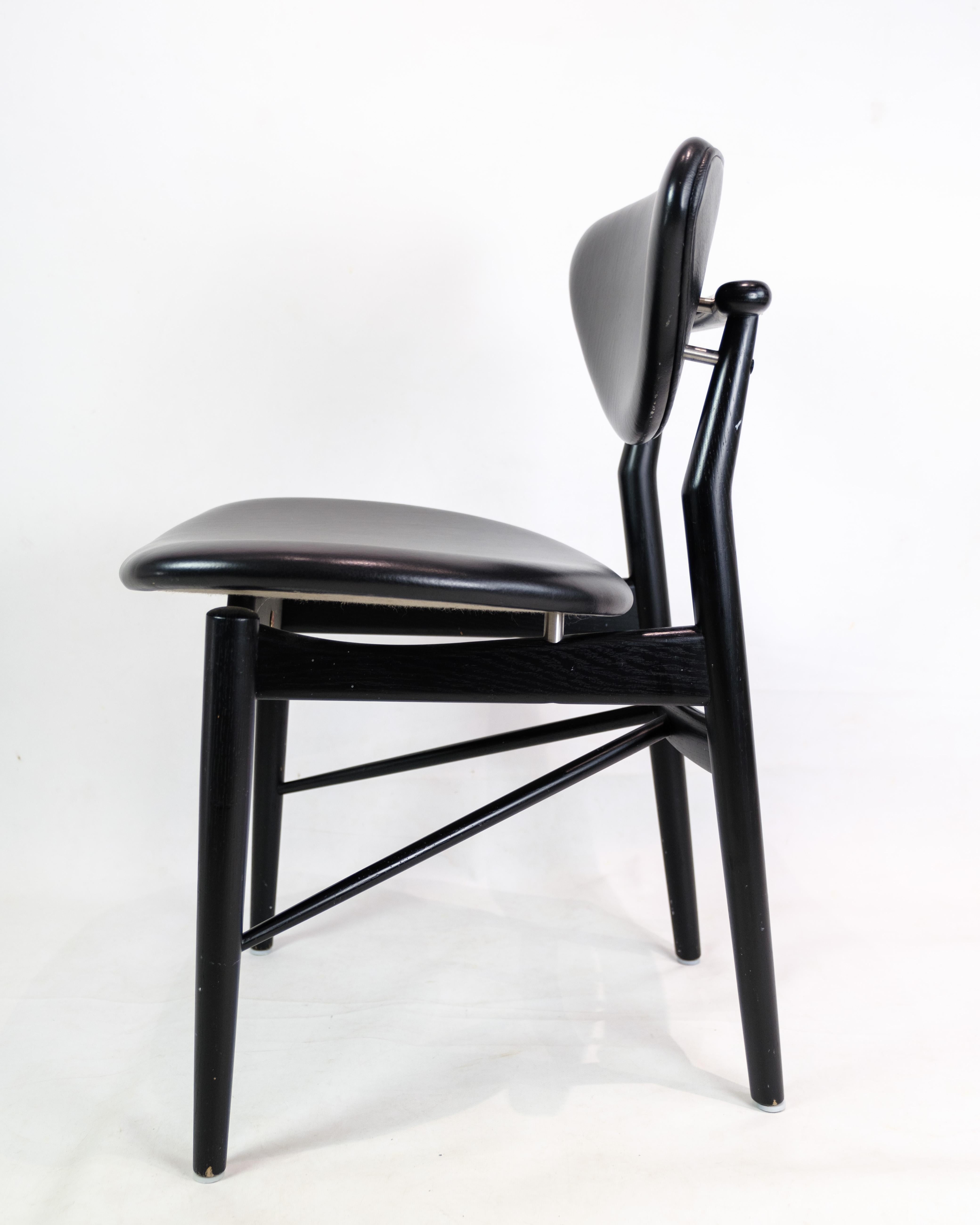 Chair, Finn Juhl, Black Painted Oak, House of Finn Juhl, Model 108 For Sale 3