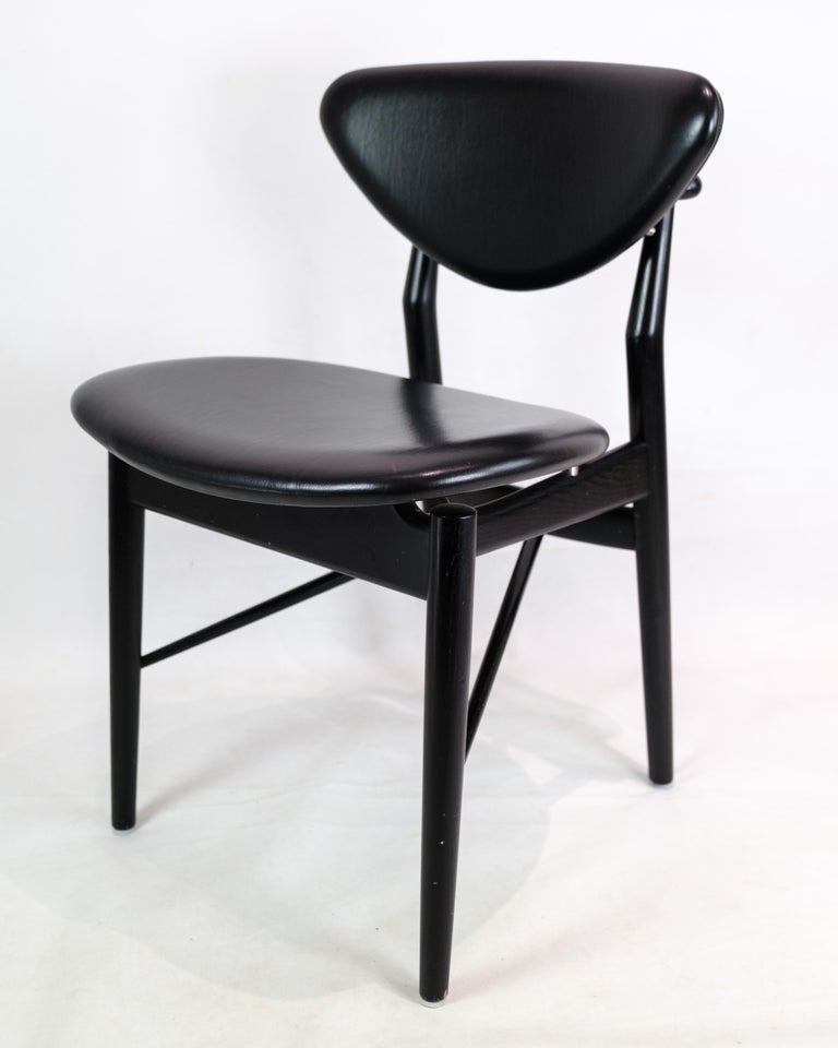 Chair, Finn Juhl, Black painted oak, House of Finn Juhl, model 108 For