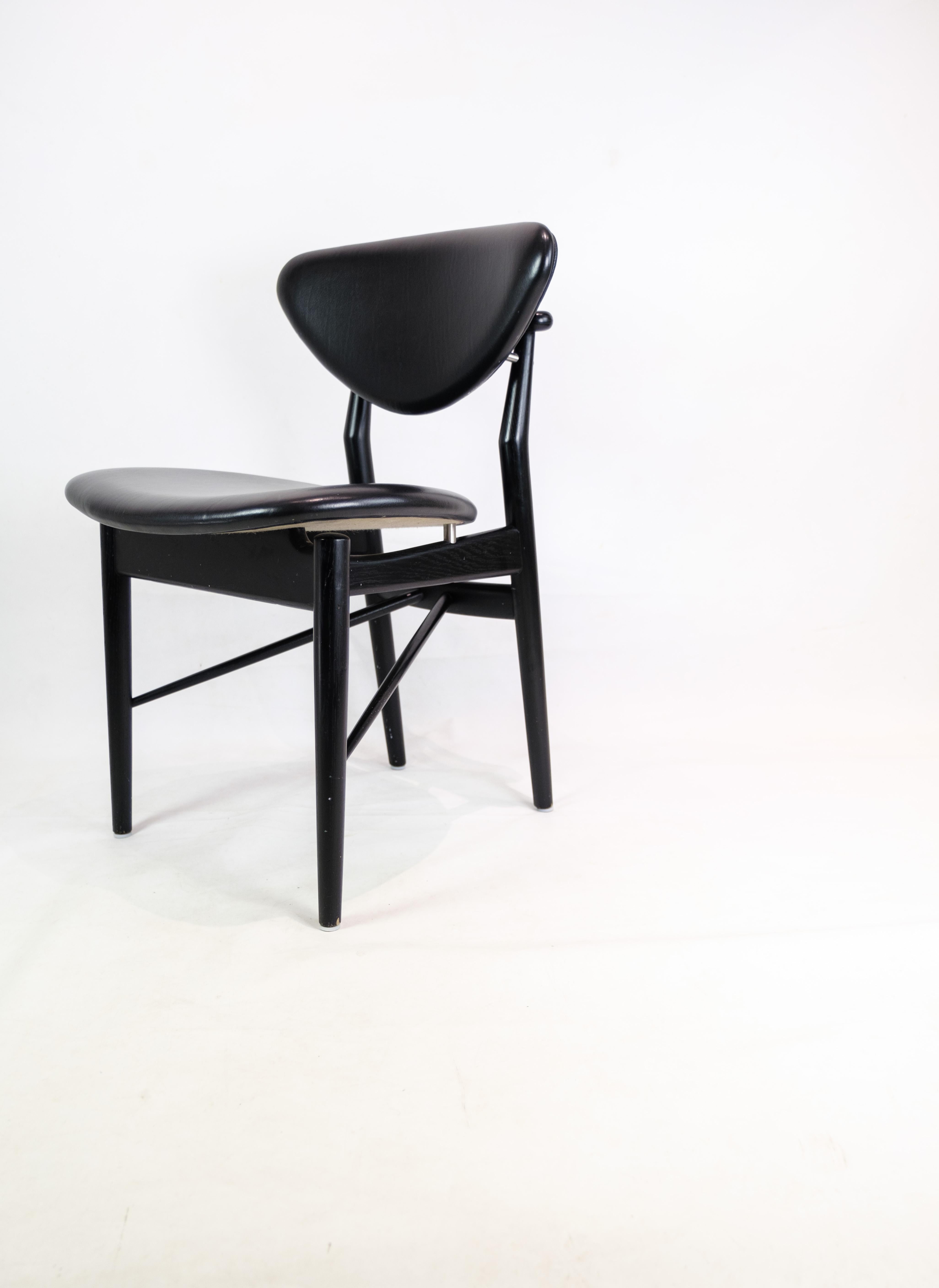 Mid-Century Modern Chair, Finn Juhl, Black Painted Oak, House of Finn Juhl, Model 108 For Sale
