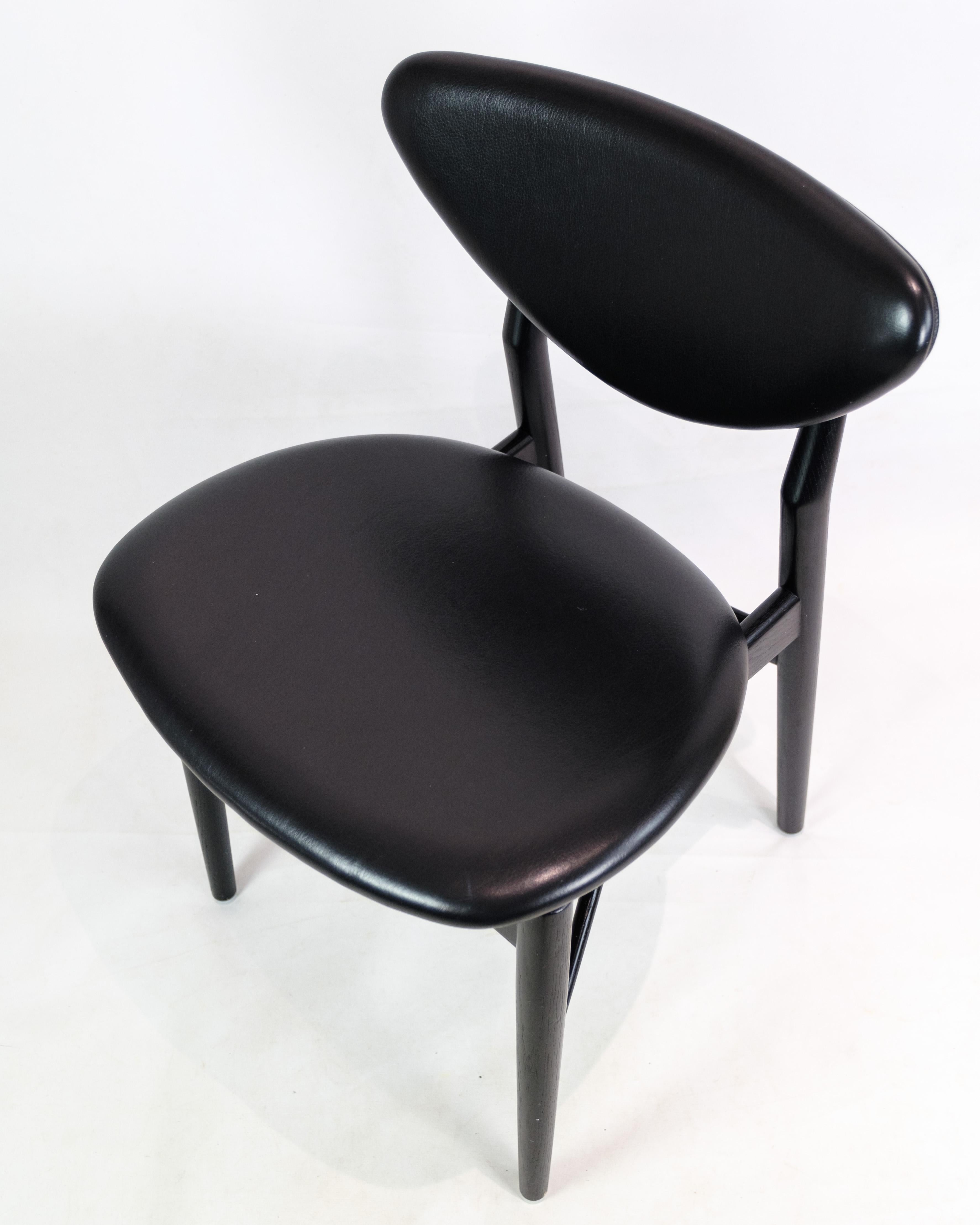 Danish 108-Chair Made In Black Painted Oak By Finn Juhl For House Of Finn Juhl For Sale