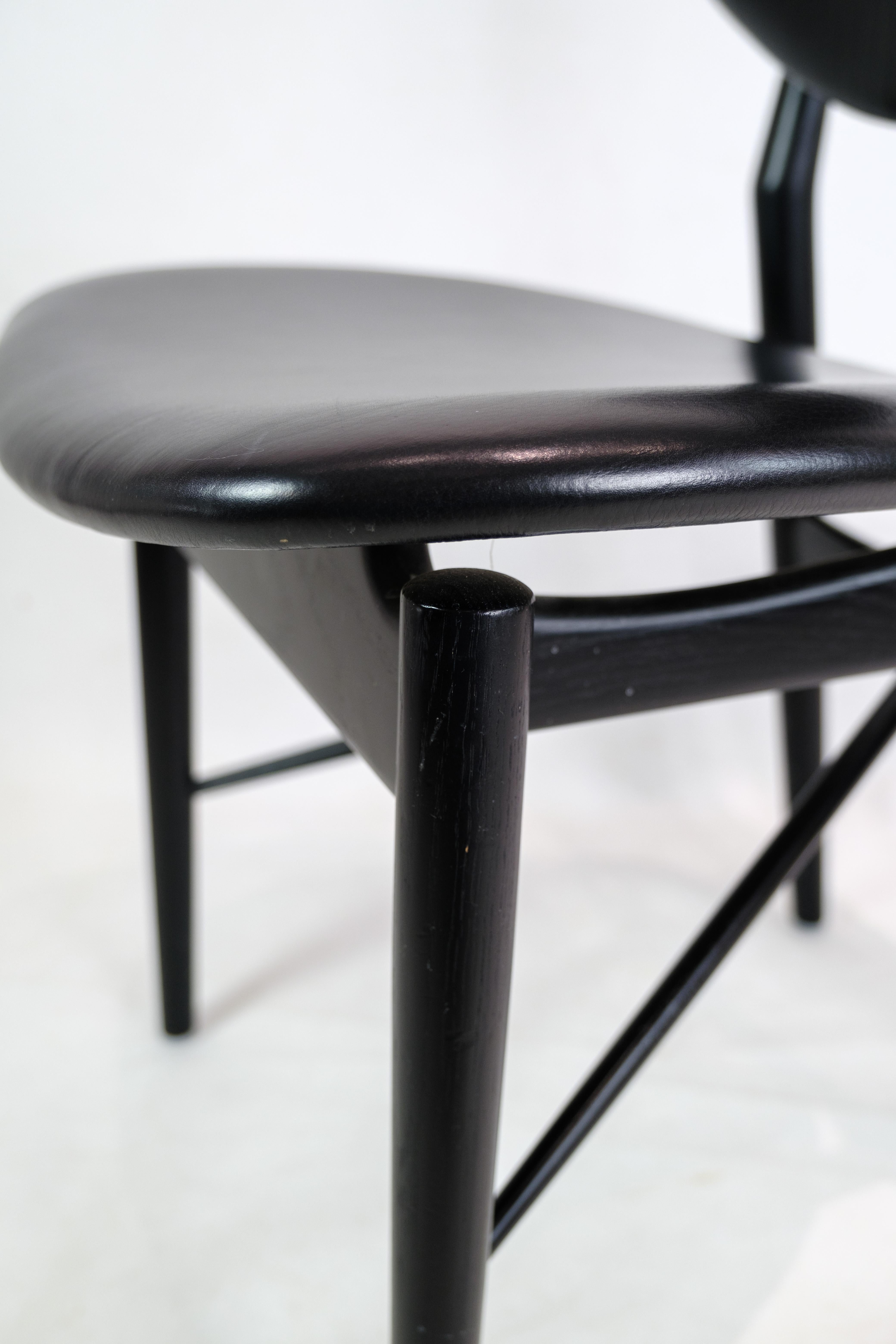 Chair, Finn Juhl, Black Painted Oak, House of Finn Juhl, Model 108 For Sale 1